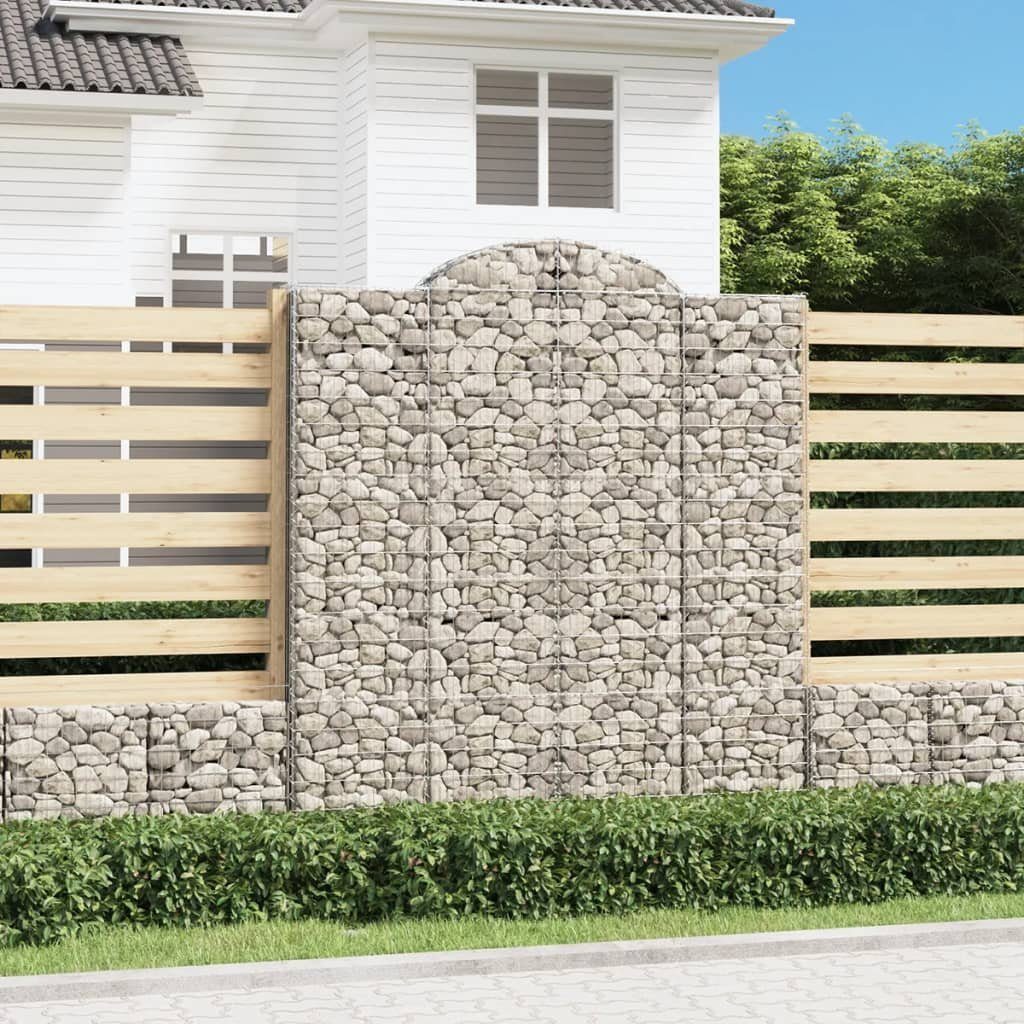 vidaXL Blumentopf Gabionen mit Hochbogen 8 Stk. 200x50x220/240cm Verzinktes Eisen (8 St)