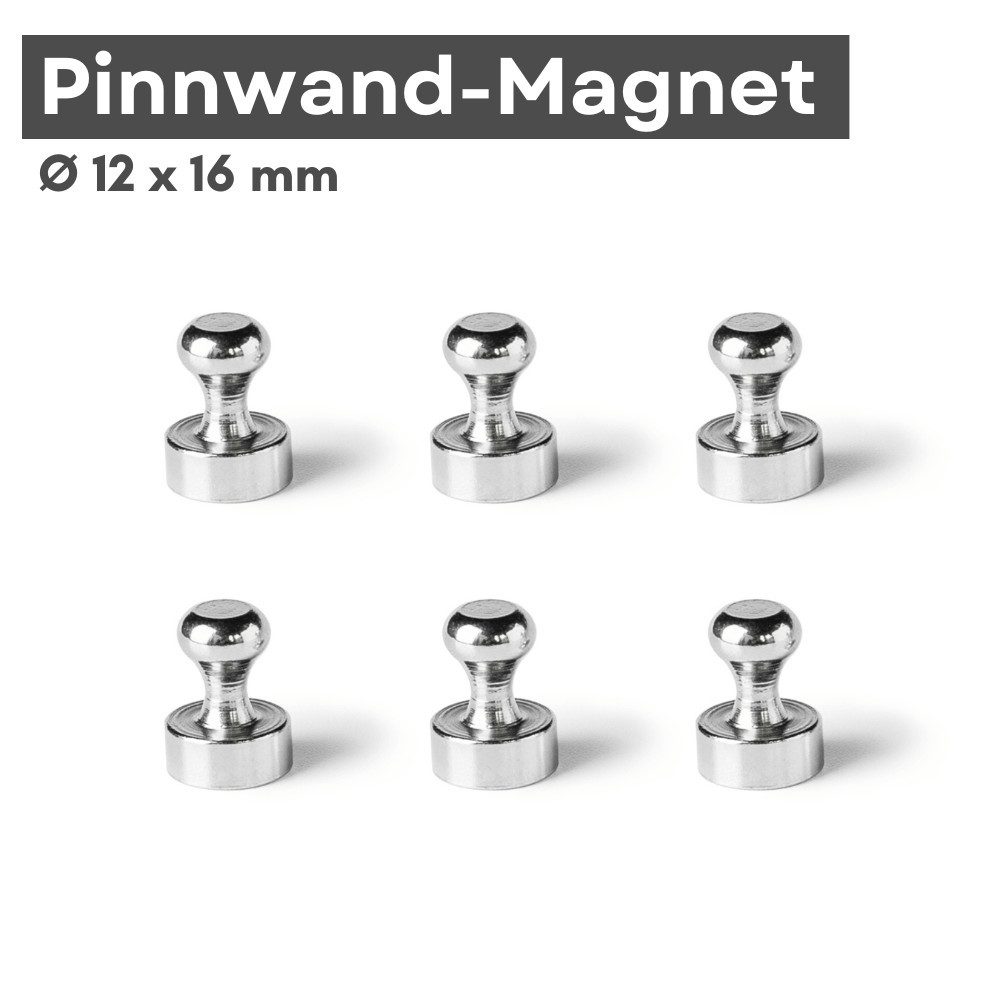 MaajeeKuto Magnet Pinnwand Magnet 12mm Neodym Magnete bis 5 KG Zugkraft Magnettafel (20-St)