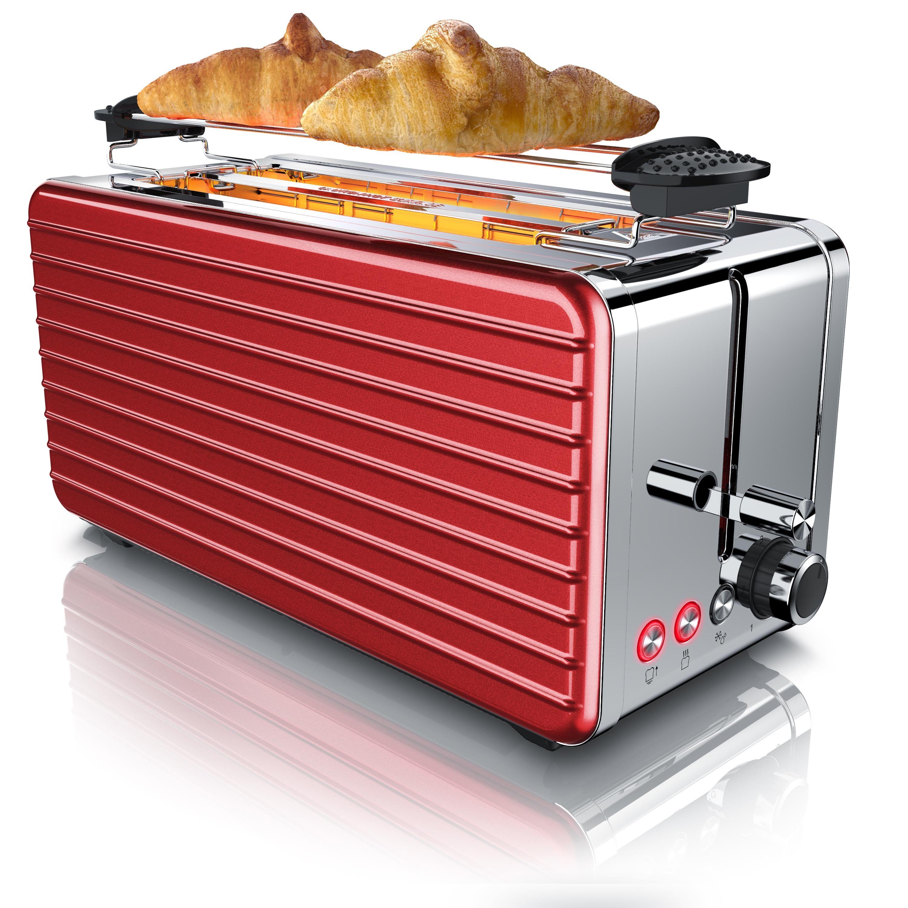 Arendo Toaster, 2 lange Schlitze, für 4 Scheiben, 1500 W, Langschlitz  Toaster aus Edelstahl für 4 Scheiben DESAYUNO online kaufen | OTTO