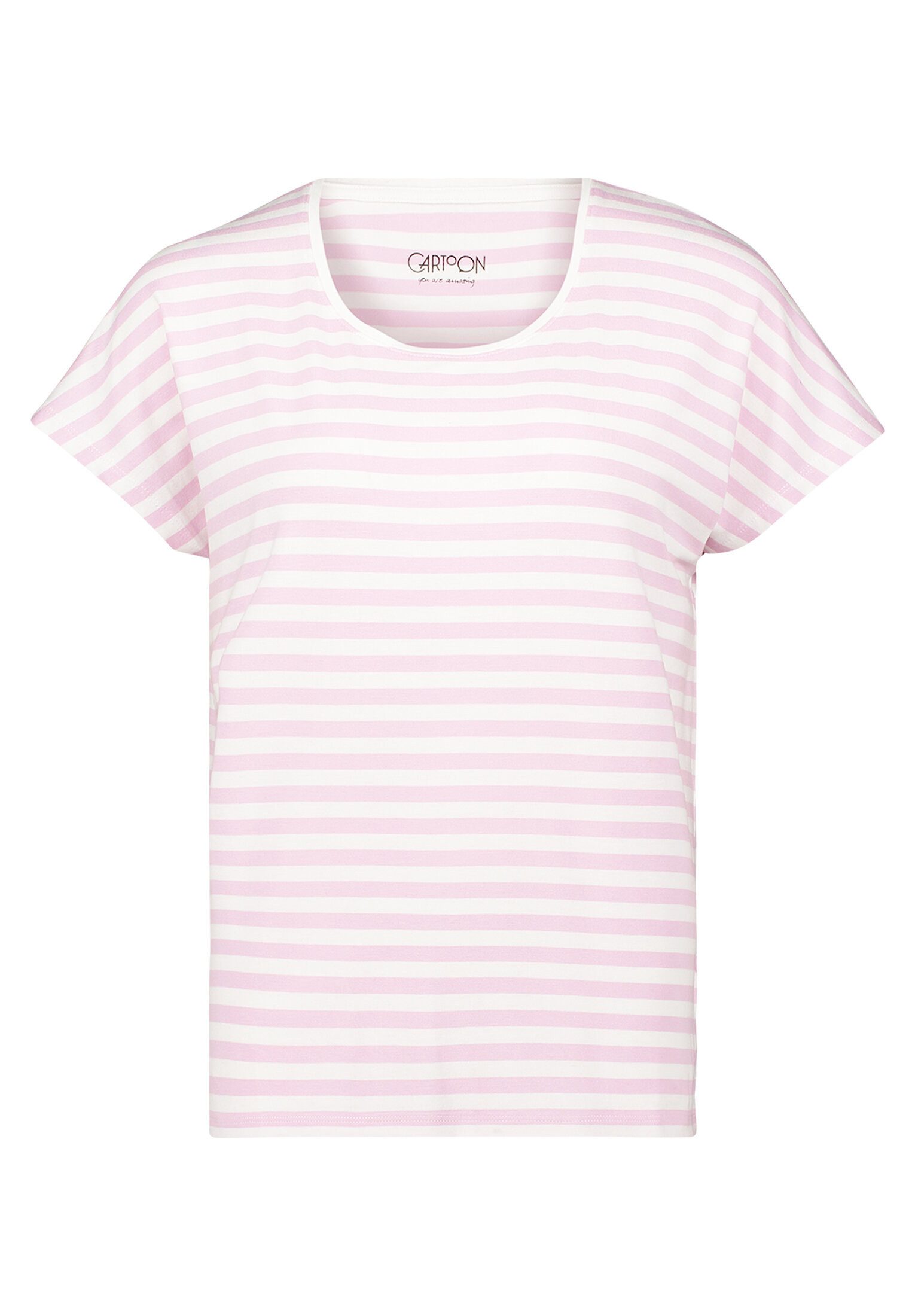 Cartoon Kurzarmshirt Damen mit Rundhalsausschnitt (1-tlg) Sonstiges