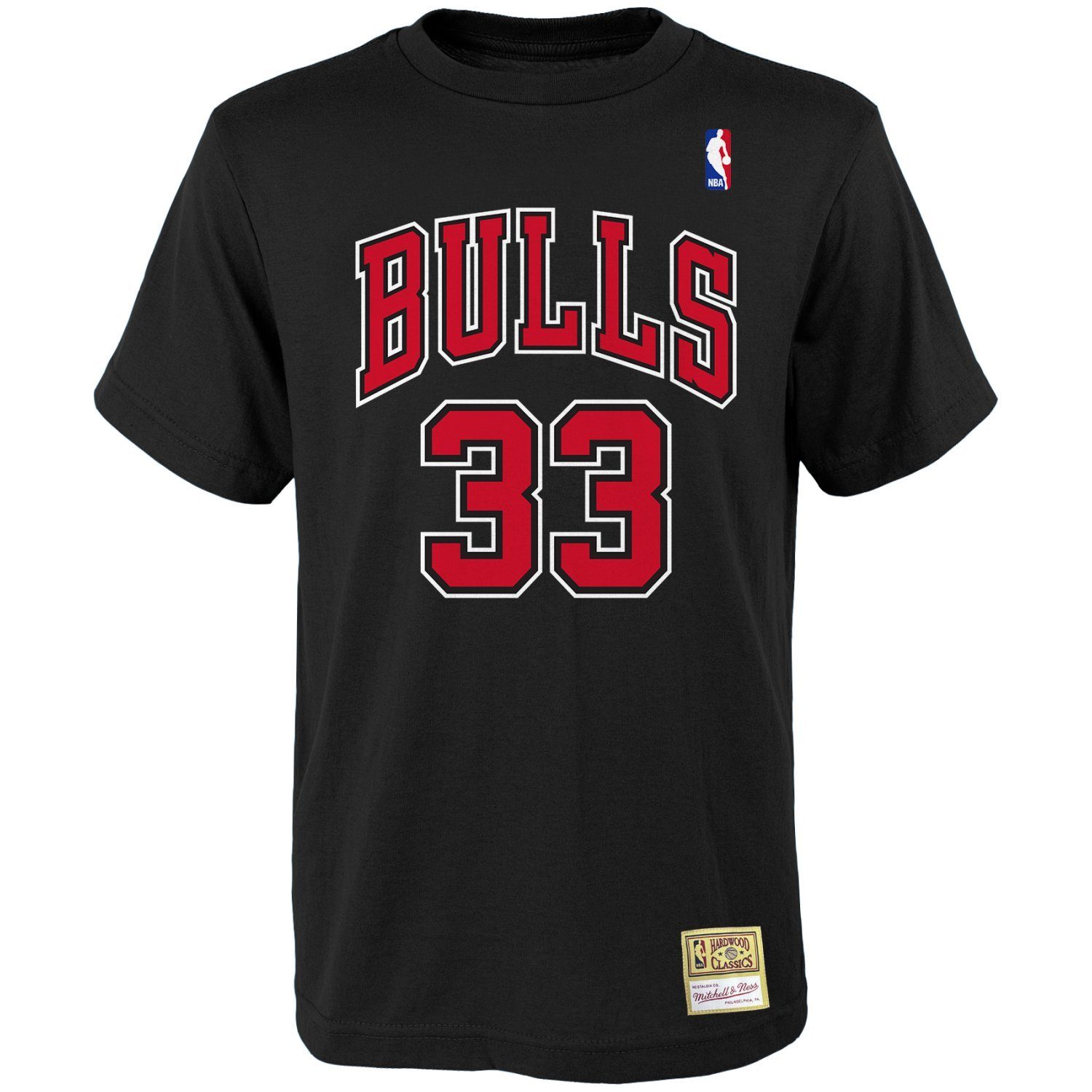 Chicago / / Chicago & Pippen Ness Black Scottie Bulls Mitchell Print-Shirt Red Bulls