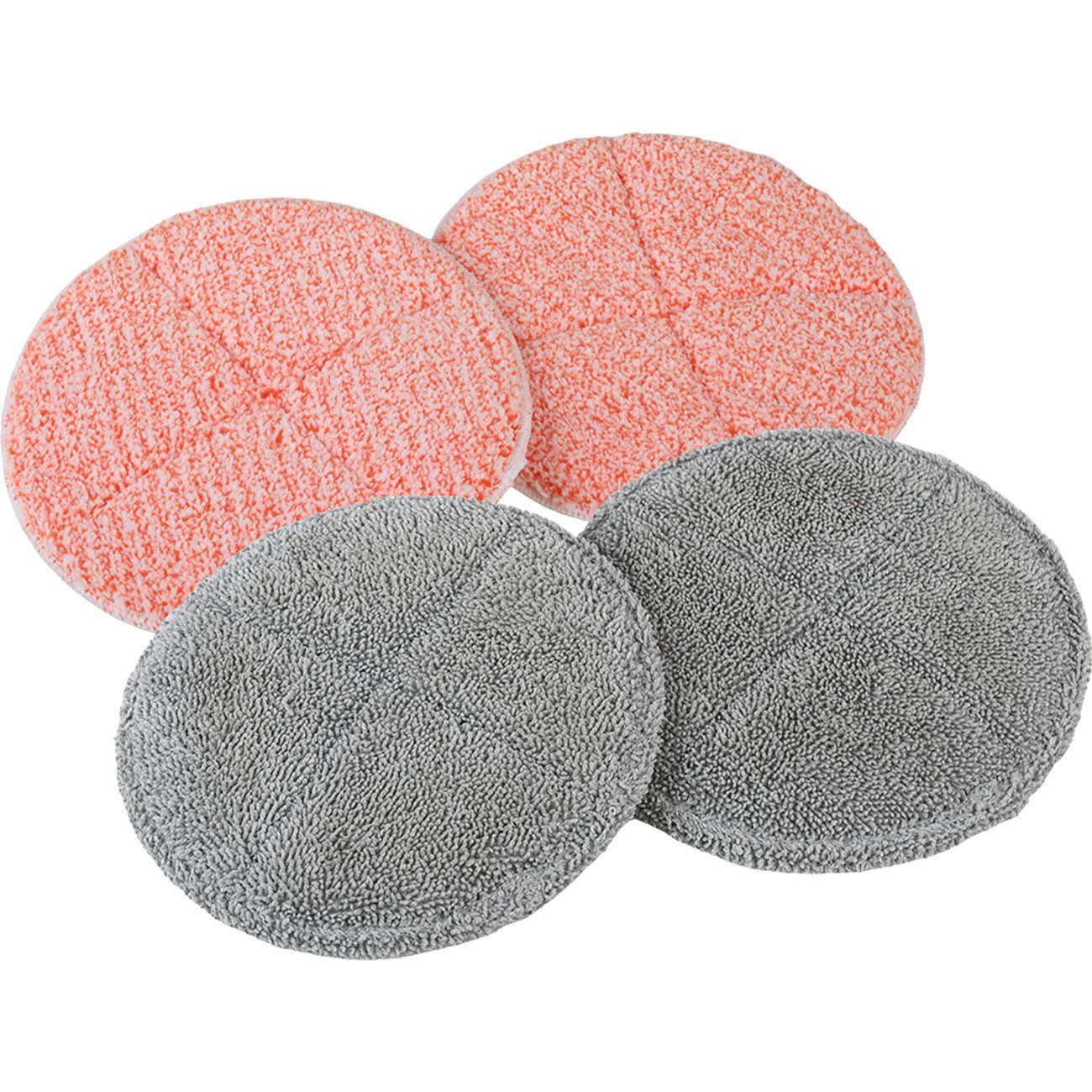 shop'n smile ideoon Polierpad 4er-Set Ersatz-Wischpads für CH9996: Parkett, Fliesen, Laminat, Fusselfrei und streifenfrei