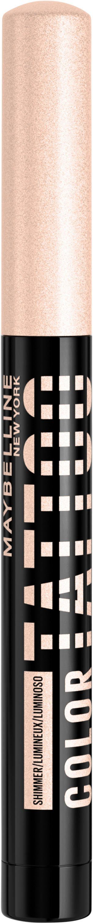 MAYBELLINE NEW YORK Lidschatten Stix Color Eye All-in-one-Eyeliner mit Shining, integriertem York Anspitzer Maybelline Tattoo 24h New