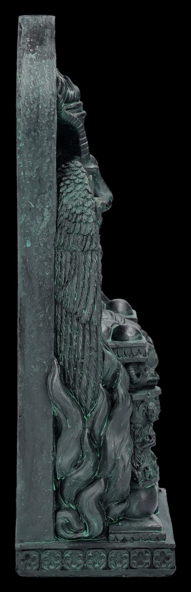 Figuren Shop GmbH Buchstütze Baphomet Buchstütze – Gothic Dekofigur Okkult Geschenk 22,5 cm Deko (1 St)