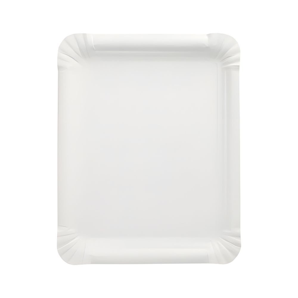 PAPSTAR Pappteller Teller, Pappe pure eckig 16,5 cm x 20 cm weiss 250 Stk