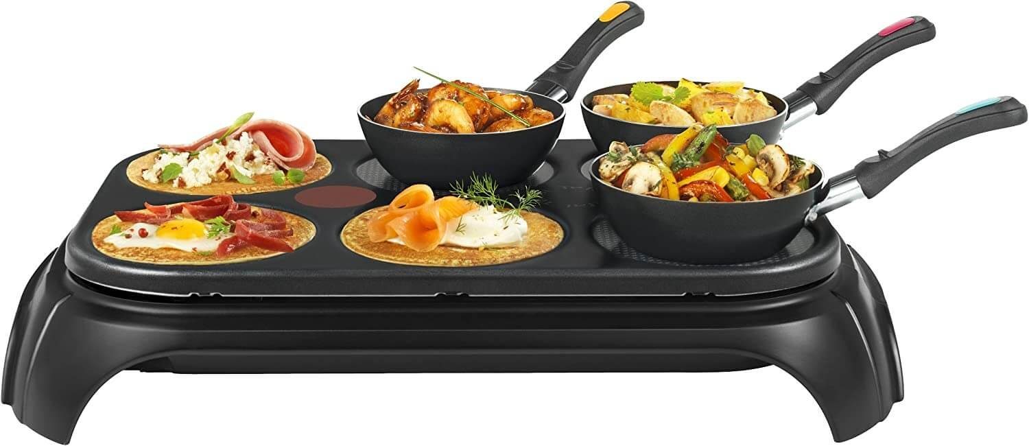 Tefal Raclette PY5828 Wokparty Duo Tischgrill