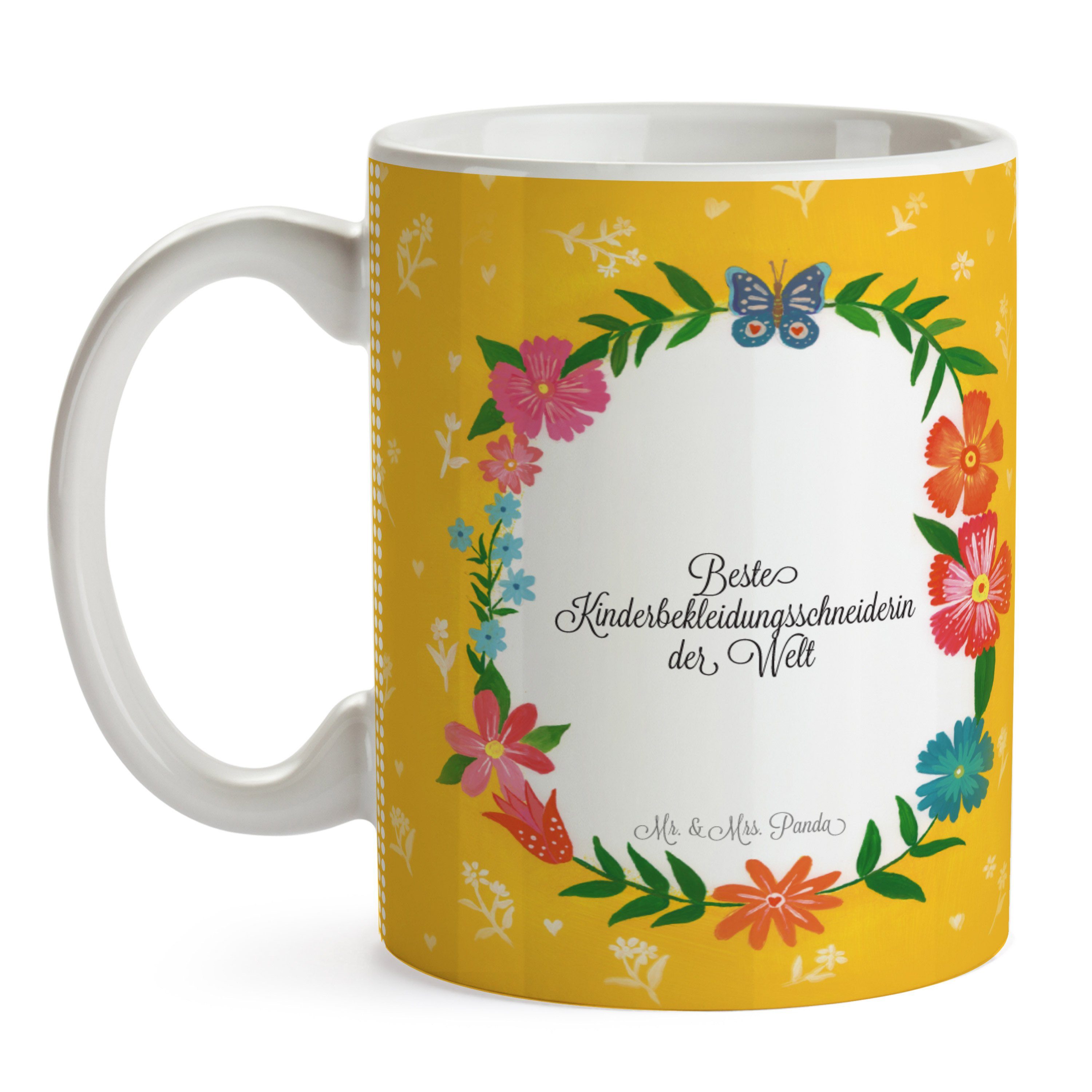 Bachelor, Mrs. - Geschenk, Tasse Panda Tasse Kinderbekleidungsschneiderin & Mr. Keramik Porz, Motive,