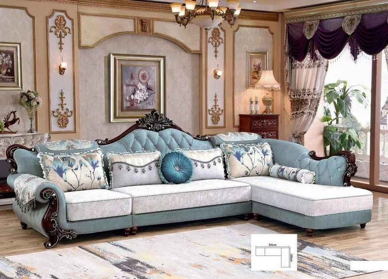 JVmoebel Ecksofa Klassische L-Form Chesterfield Couch Luxus Sofa Polster Wohnlandschaft, Made in Europe