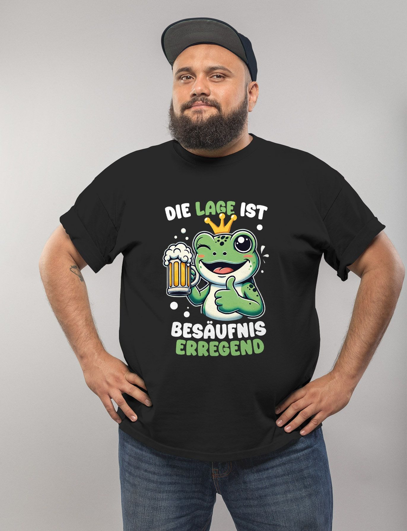 MoonWorks Print-Shirt Herren T-Shirt Party Feiern Trinken Last Minute Fasch günstig online kaufen