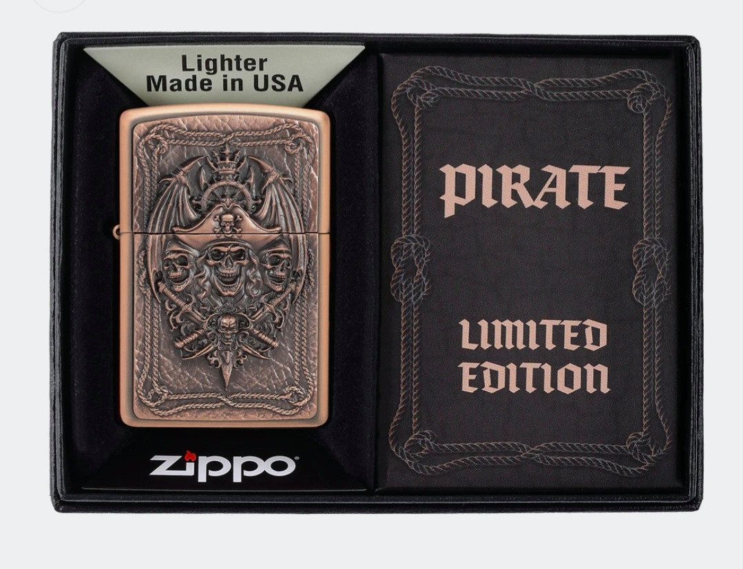 Feuerzeug Limited Edition Sammlerstück „Pirat“ Rustic Bronze