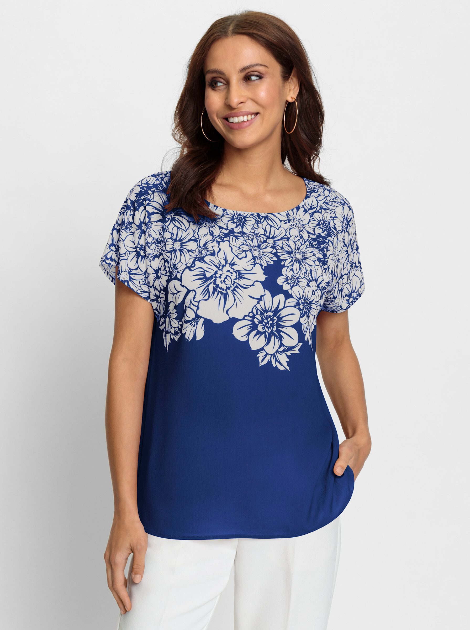 royalblau-weiß-bedruckt