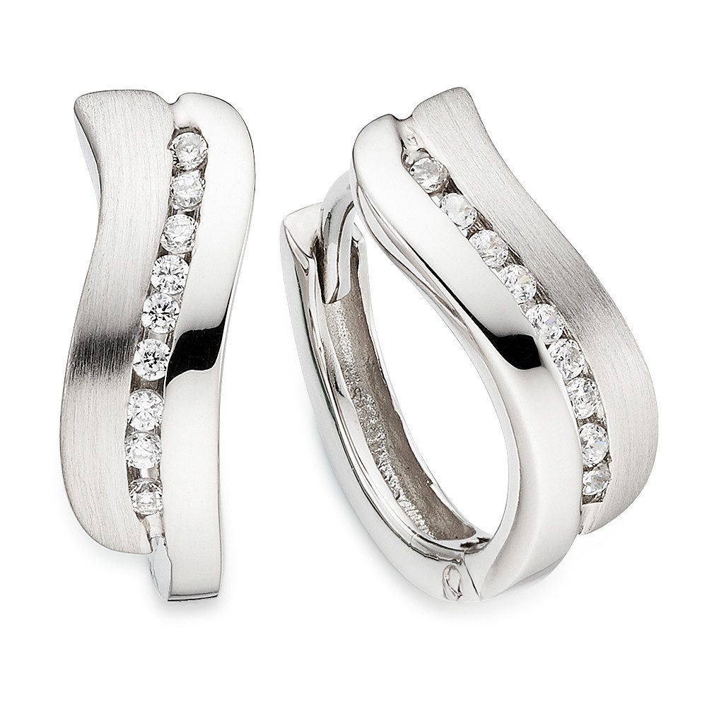 Paar Creolen Schmuck Geschenk Silbercreolen