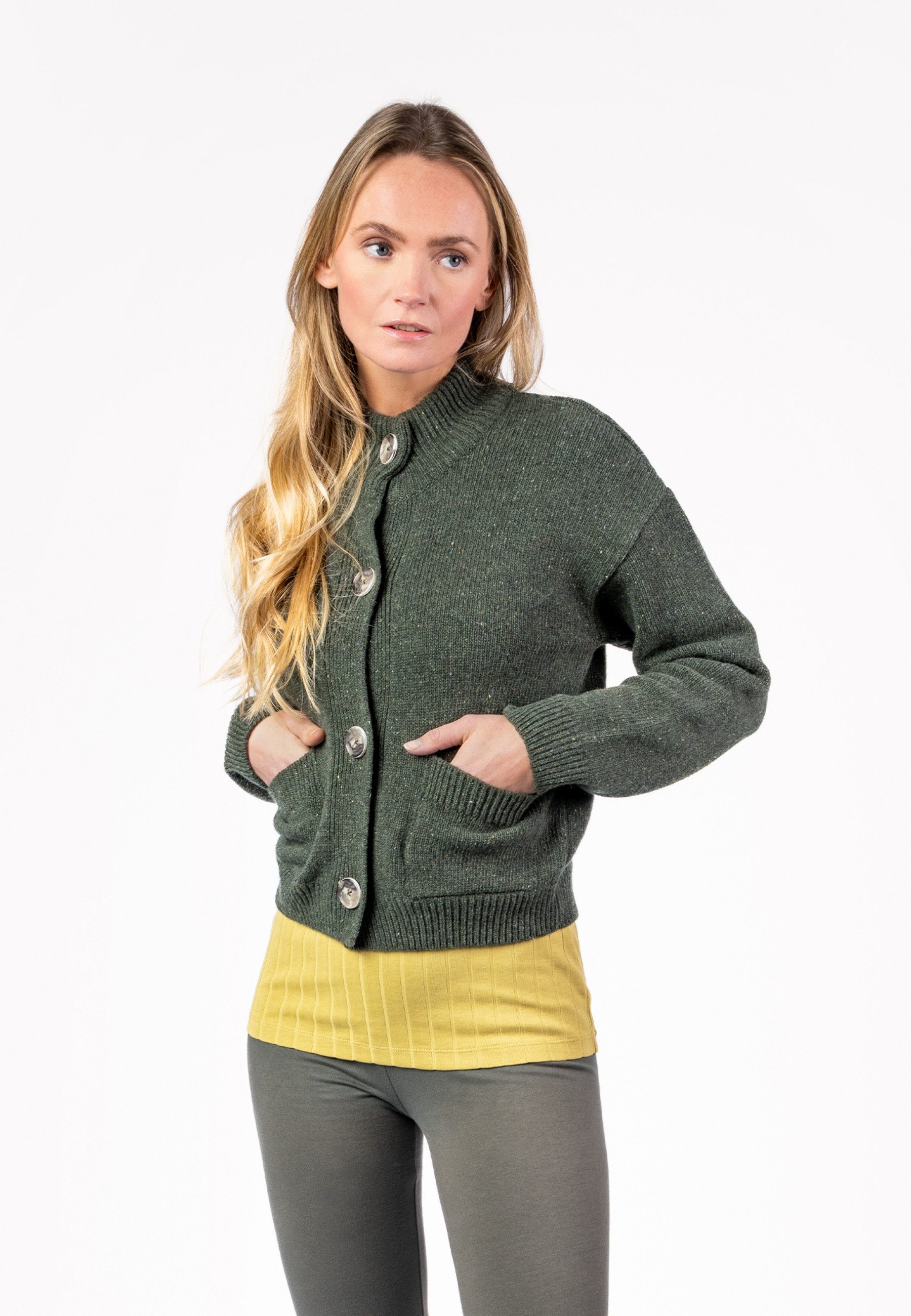 LIVING CRAFTS Strickjacke SIGLIA GOTS zertifiziert