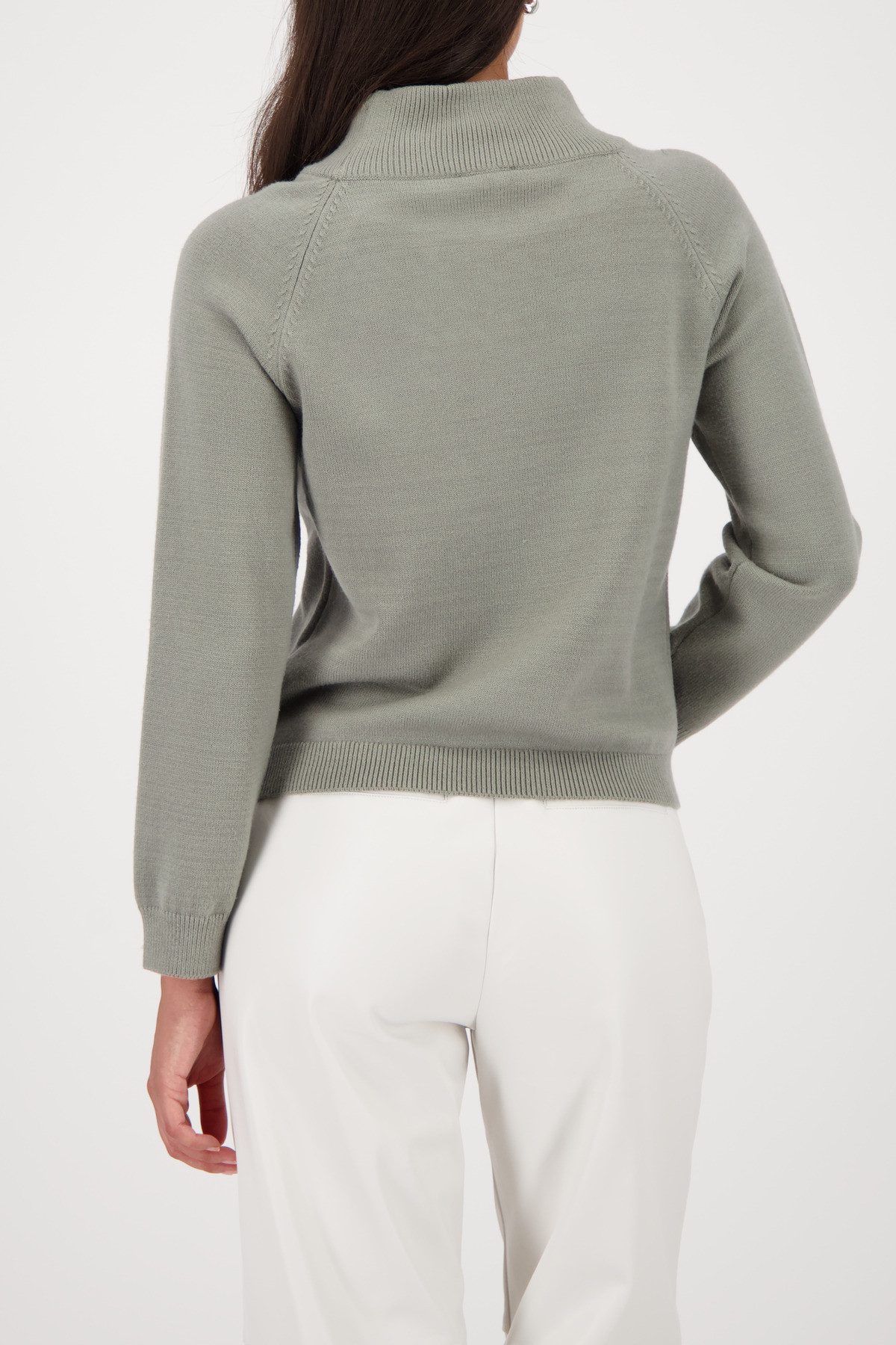 Monari Strickpullover Pullover Schmucksteine Regular fit mit Stehkragen