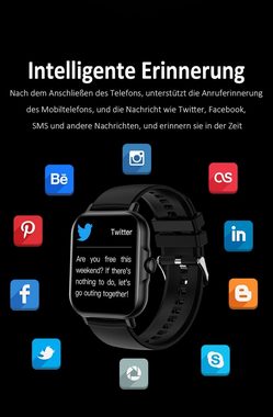 Bothergu Smartwatch (1.81 Zoll), Fitness Tracker Uhr für Damen Herren Smartwatch