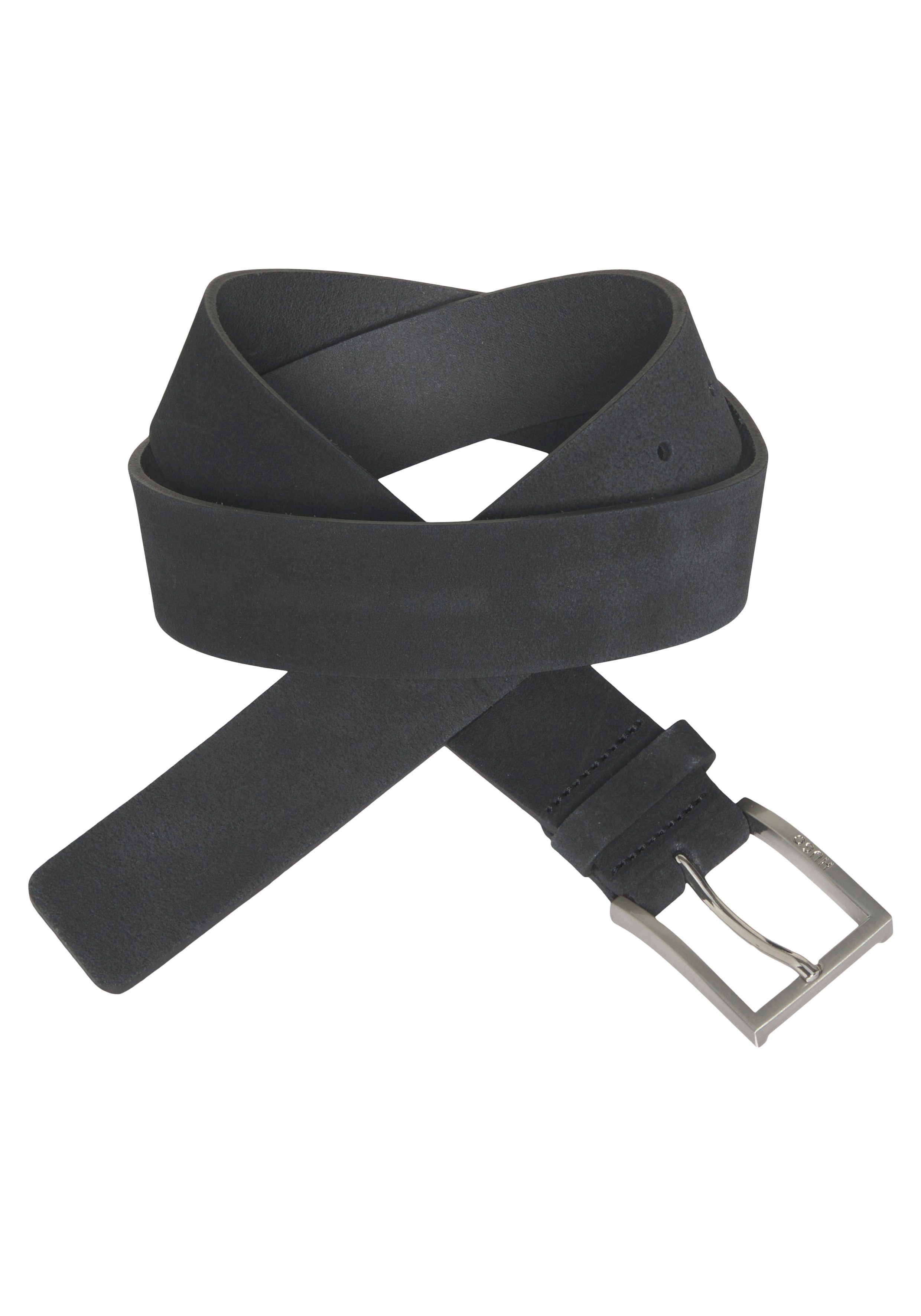 HUGO Ledergürtel Mirto_Sz35 aus Veloursleder mit Logo-Gravur auf der Dornsc günstig online kaufen
