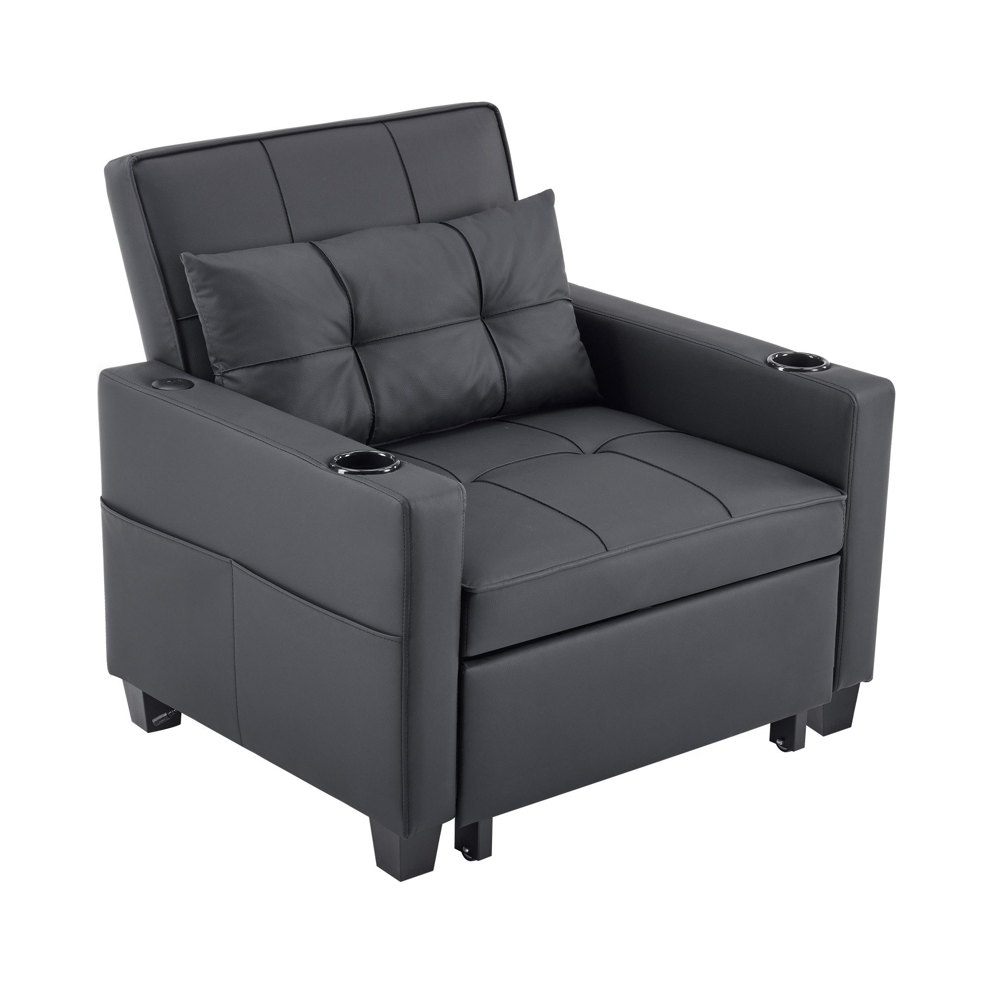 MODFU Schlafsofa Sessel für kleine Räume, 3-in-1 Ausziehbares Schlafsofa mi günstig online kaufen