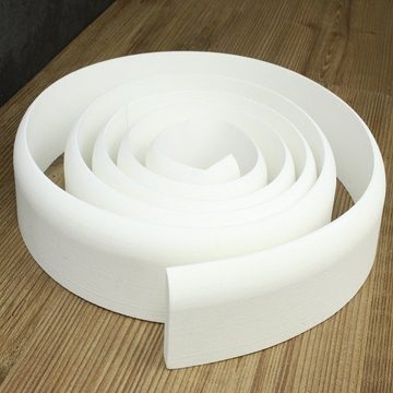 PROVISTON Sockelleiste Hartschaum PVC, 10 x 44 x 2400 mm, Weiß, Flexible Fußleiste