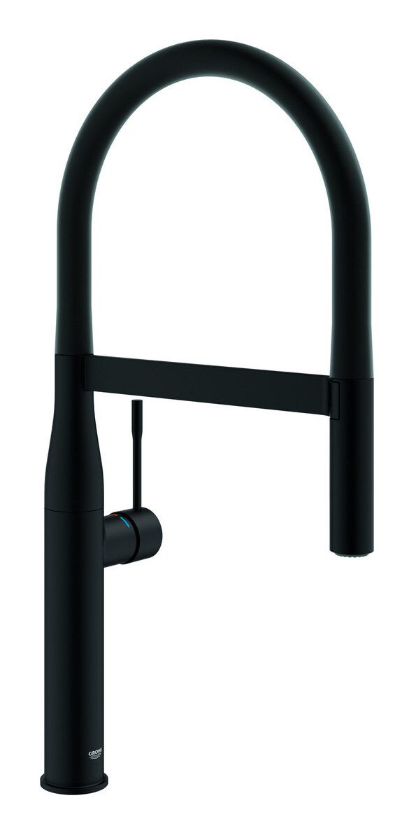 Grohe Küchenarmatur Essence Einhand-Spültischbatterie mit ausziehbarer Profibrause - Phantom Black