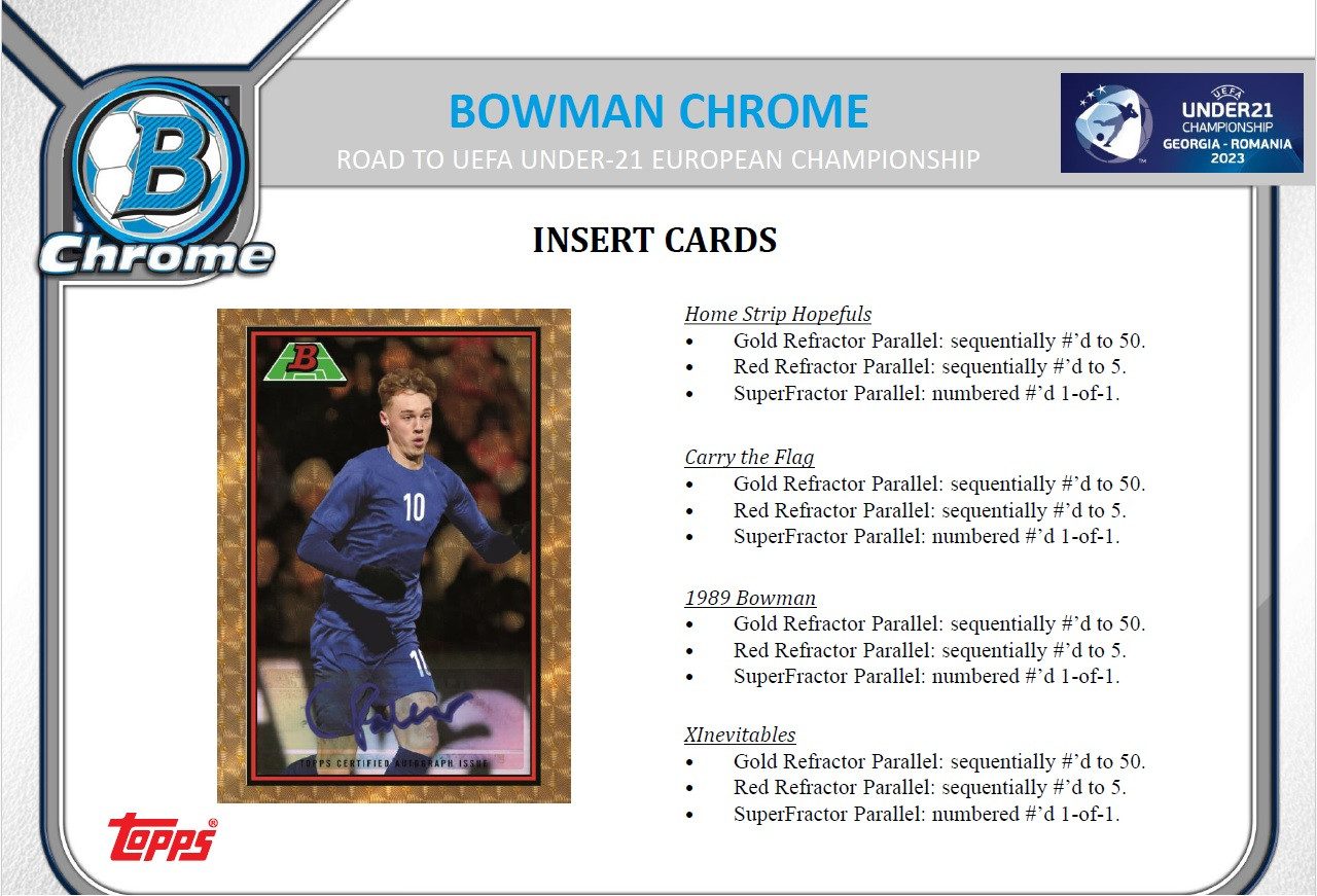 Topps Sammelkarte Bowman Chrome Road to 2023 UEFA 1x Hobby Lite Box