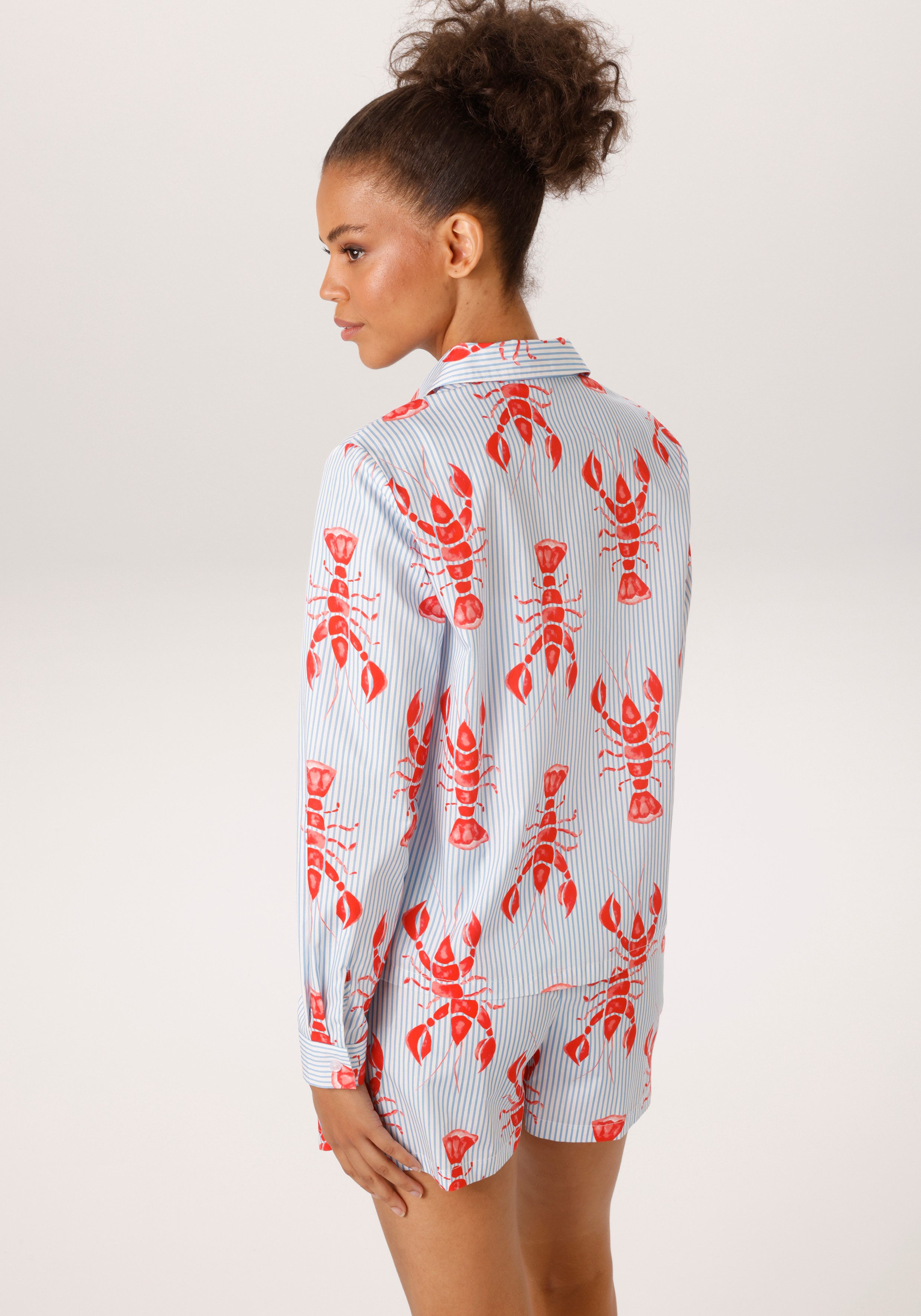 Aniston CASUAL Hemdbluse, gestreift und mit Krebsen bedruckt - NEUE KOLLEKT günstig online kaufen