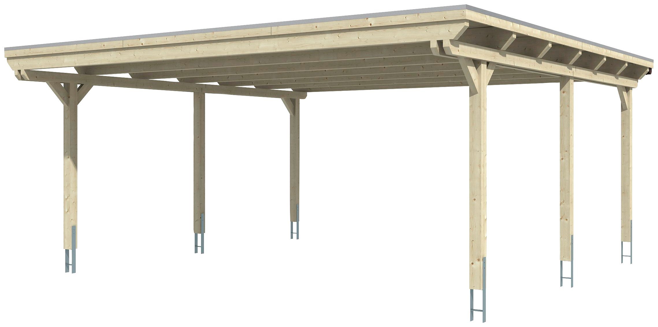 223 Doppelcarport Einfahrtshöhe Emsland, cm BxT: Skanholz cm, 613x604