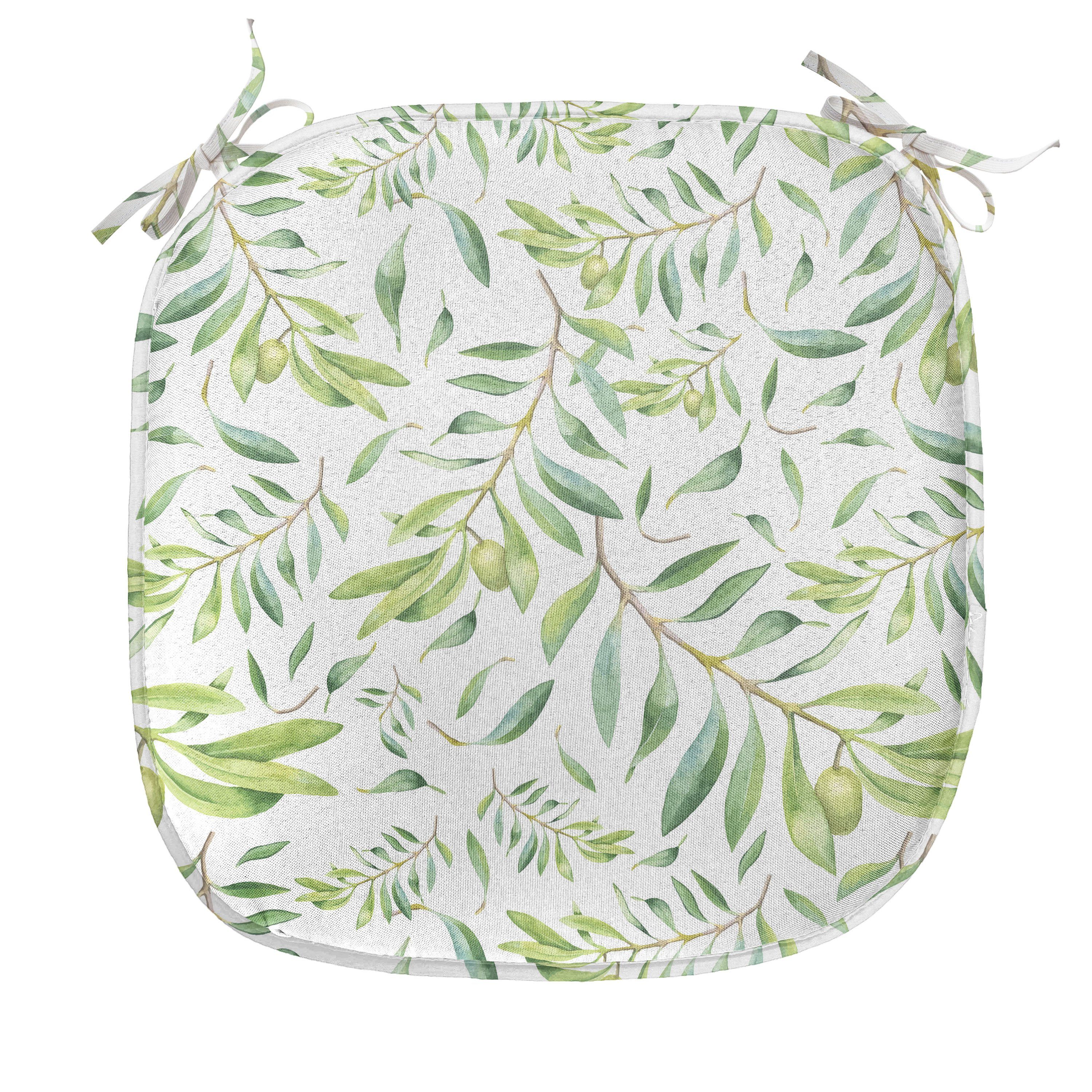 mit Blatt Dekoratives Olivenbaum Riemen Kissen wasserfestes Abakuhaus für Stuhlkissen Grünes Küchensitze,