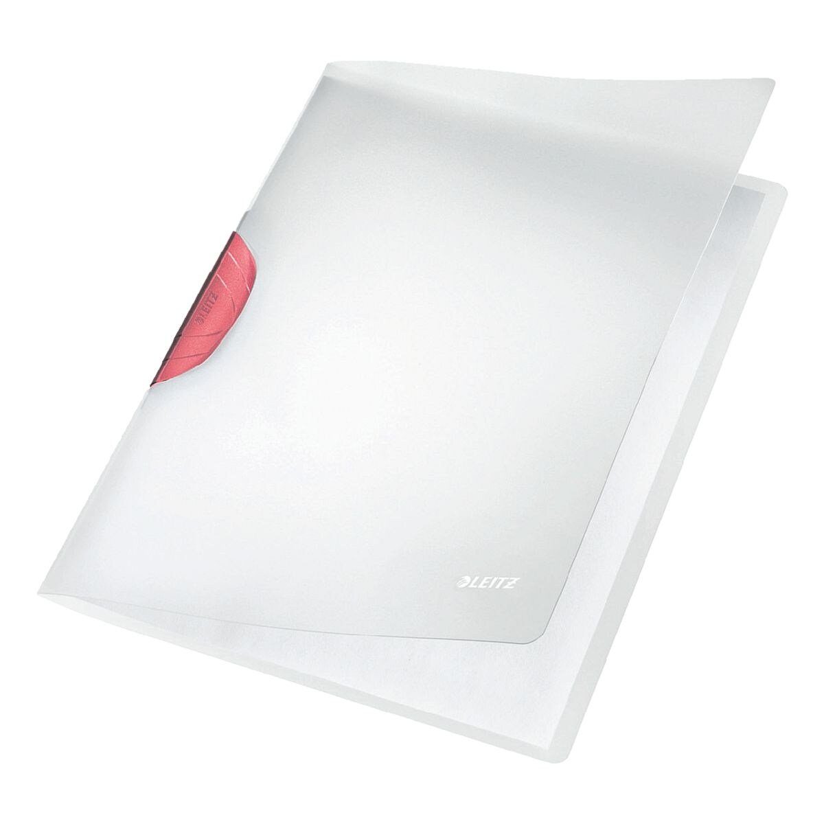 Format komplett rot mit Colorclip Klemmfunktion, DIN Magic LEITZ Hefter A4, bis aufklappbar, 4174, Blatt 30