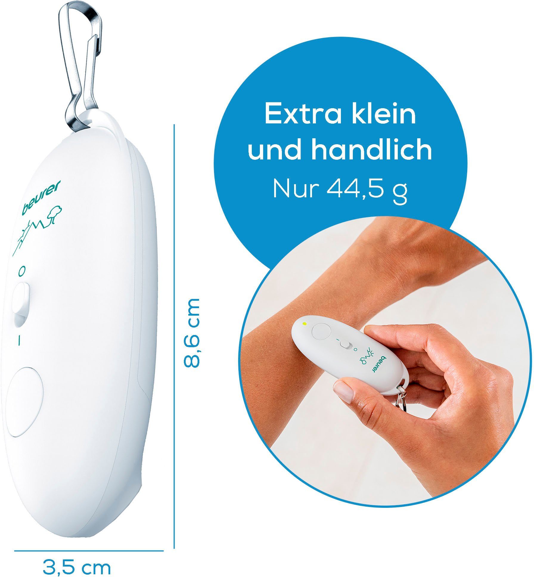 BEURER Insektenstichheiler BR 10, Lindert Juckreiz u. Schwellungen, klein & handlich
