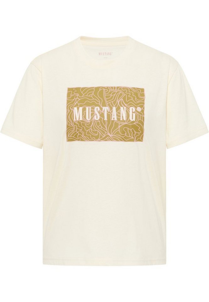 MUSTANG Kurzarmshirt Mustang Print-Shirt