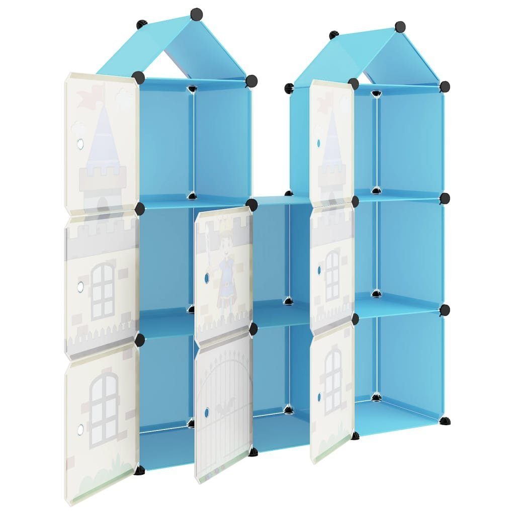 PP Würfeln furnicato Kinderschrank mit Blau Modular 8 Schuhschrank