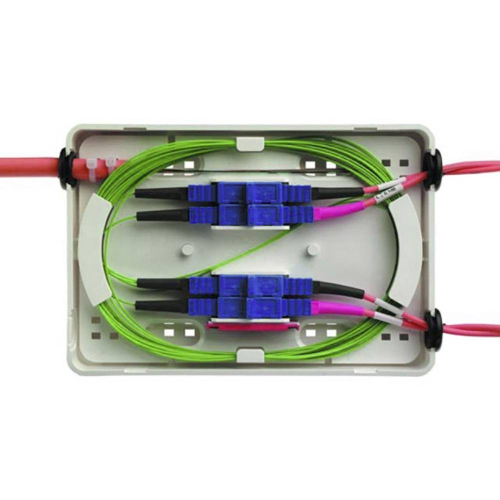 MICRO-Spleißbox inkl. 4xSC-Kupplung, Zubehör Glasfaserkabel