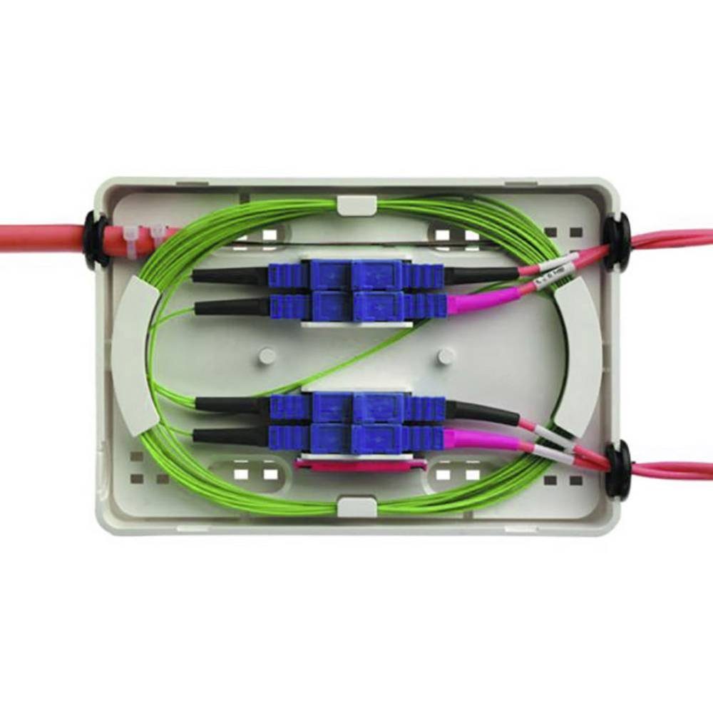 Telegärtner MICRO-Spleißbox inkl. 4xSC-Kupplung, Zubehör Glasfaserkabel