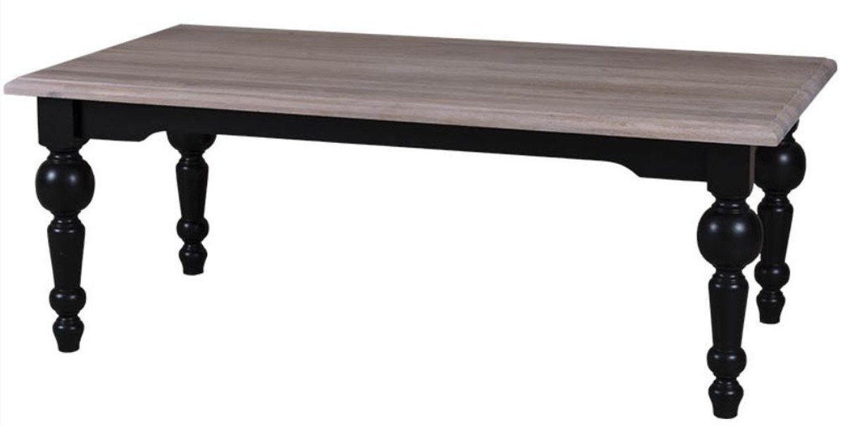 Qualität x Padrino Couchtisch mit 65 Eichenholz Couchtisch 120 cm Landhausstil - 45 Tischplatte Luxus x H. Casa