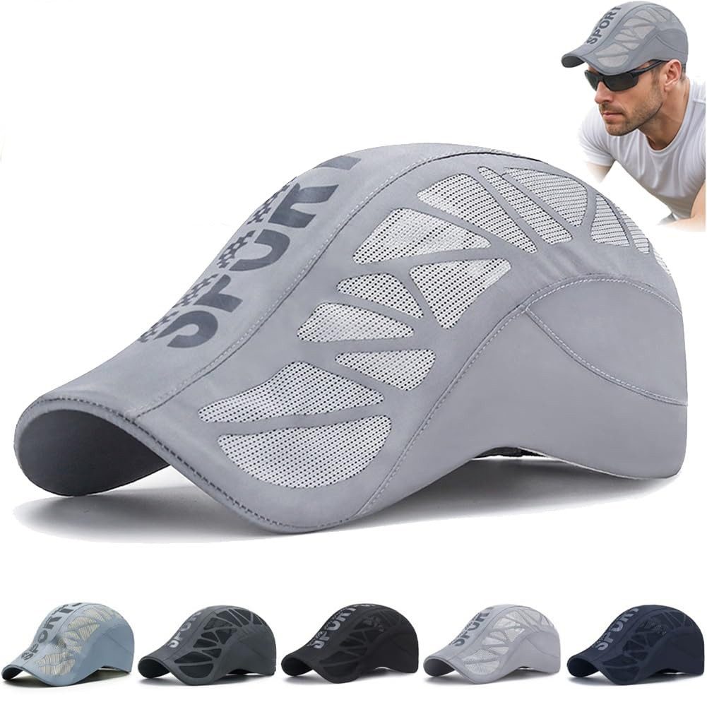 nsihing Baseballhelm Sportkappe Atmungsaktiv, Schnell trocknende Mesh Cap, Verstellbar für Wandern, Angeln, Laufen & Outdoor