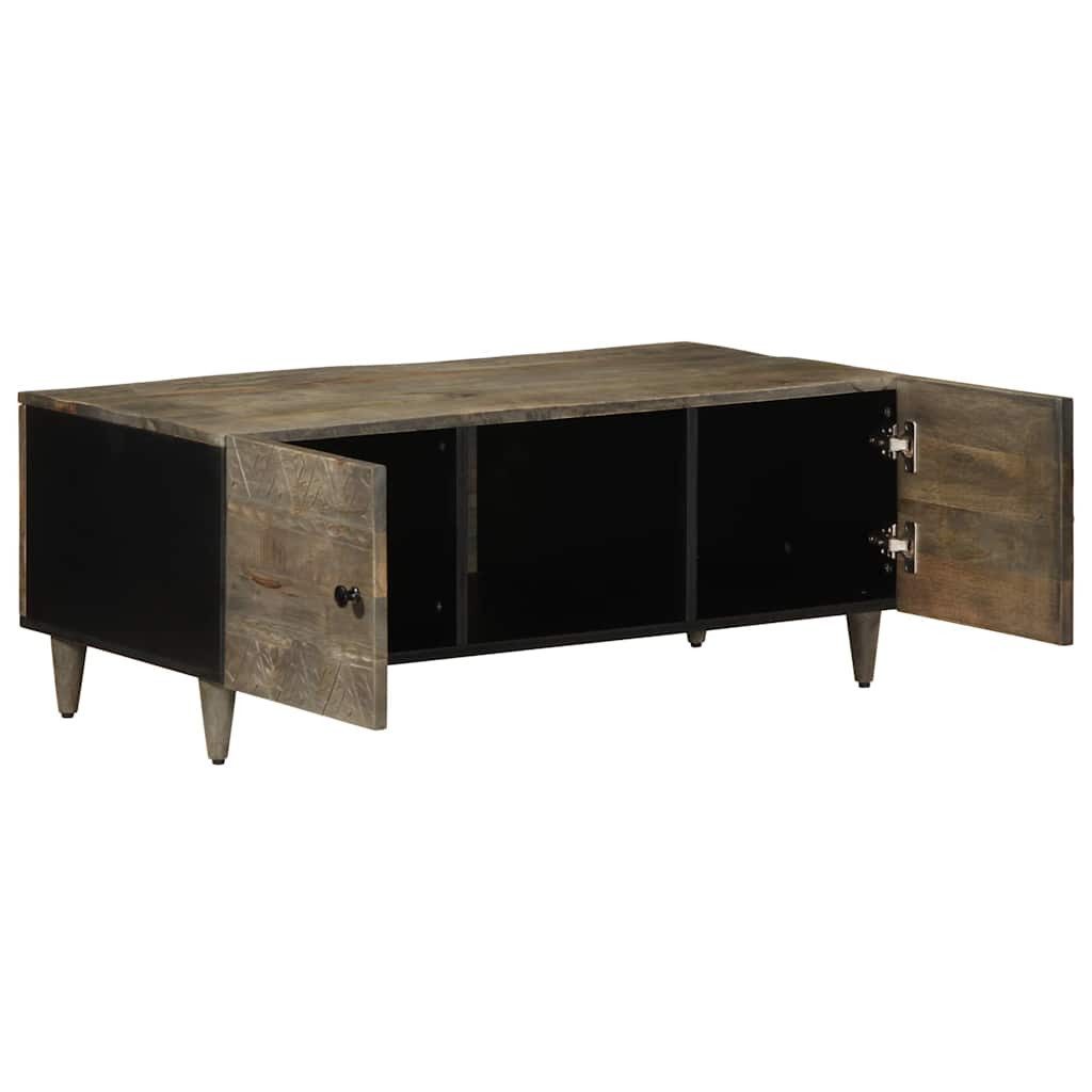 vidaXL Couchtisch Couchtisch Hellgrau 100x54x40 cm Massivholz (1-St)