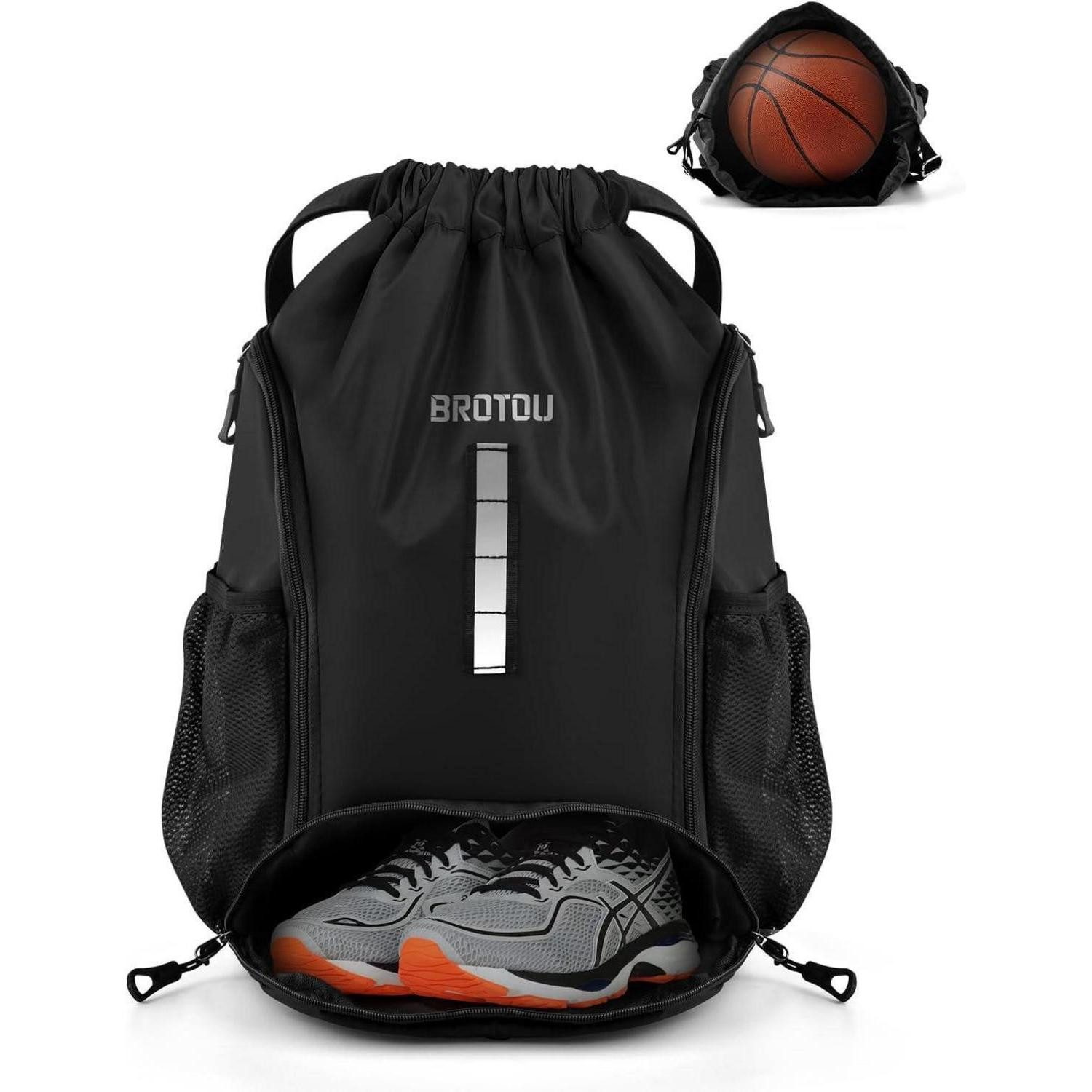 LuxusKollektion Turnbeutel Turnbeutel Sportbeutel Rucksack Fußballtasche Kordelzug mit Schuhfach