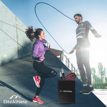 EliteAthlete Springseil EliteAthlete® Premium Springseil inkl. Seilschoner + Tasche