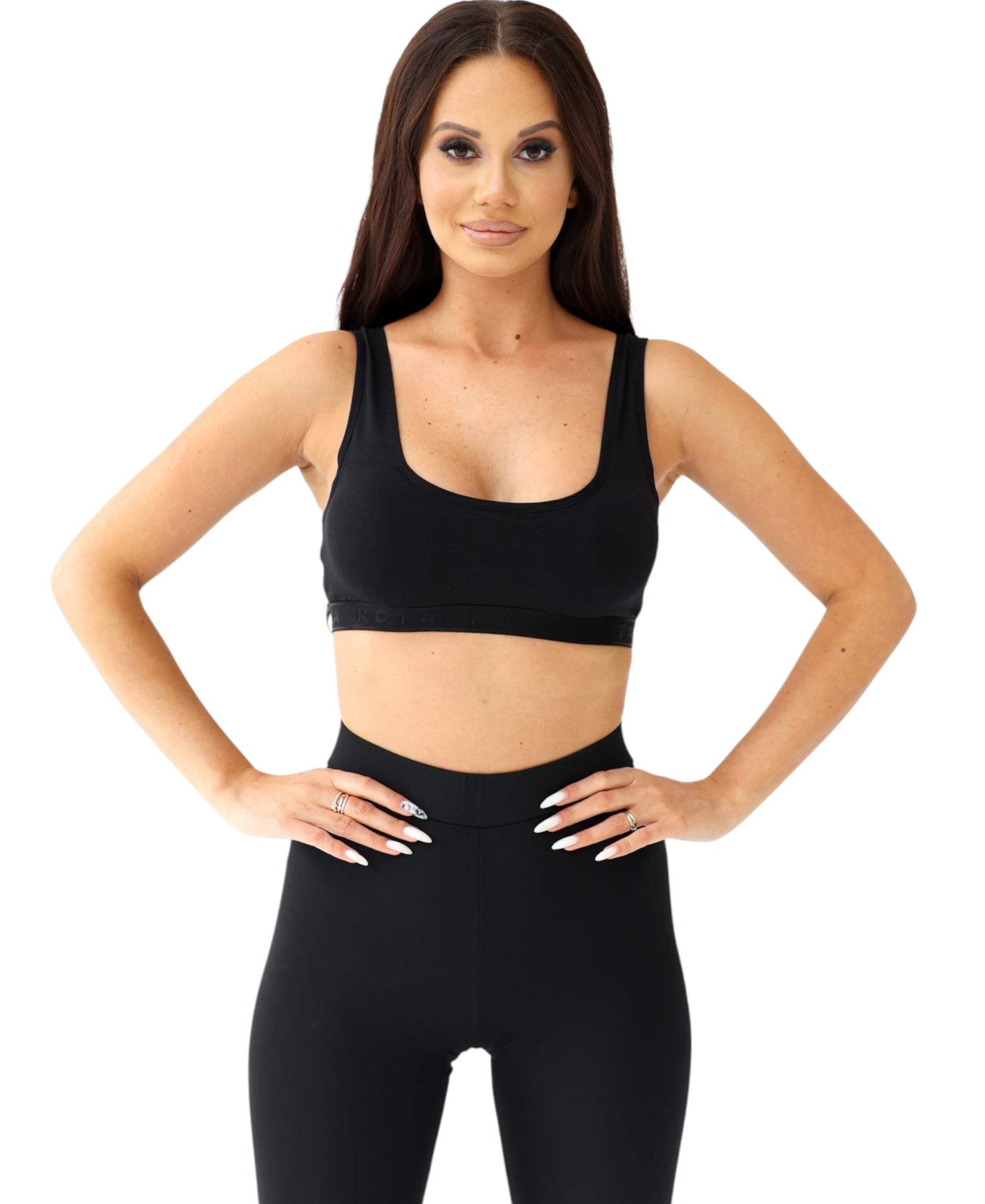 fashionshowcase Bustier Damen Sport-BH Top mit breiten Trägern, V-Ausschnit günstig online kaufen