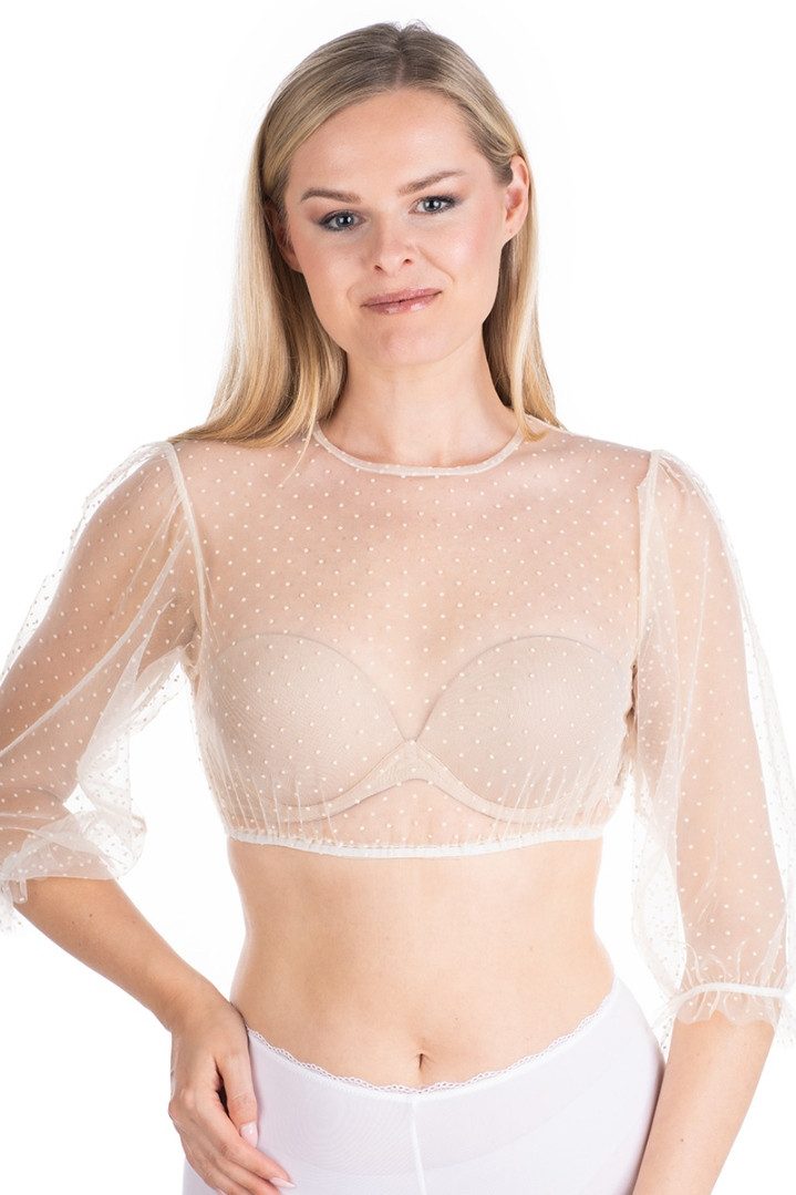 PURPLE LINE by Spieth & Wensky Dirndlbluse Dirndlbluse - KAKTUS - beige