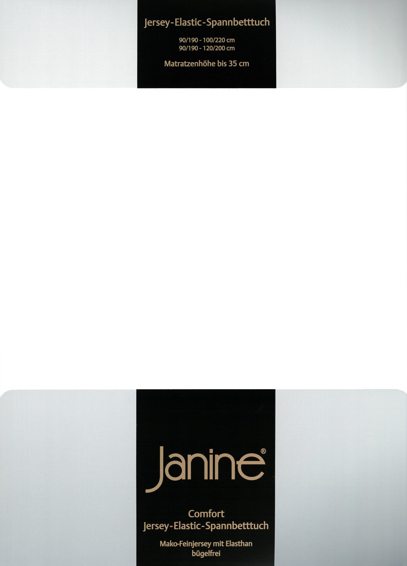 Janine Spannbettlaken ELASTIC 5002 Jersey Bettlaken mit Elasthan, 190 g/m², Jersey-Elasthan, Gummizug: rundum, (1 Stück), für Matratzen bis 35 cm Höhe, 95% Baum – Bild 4 von 5