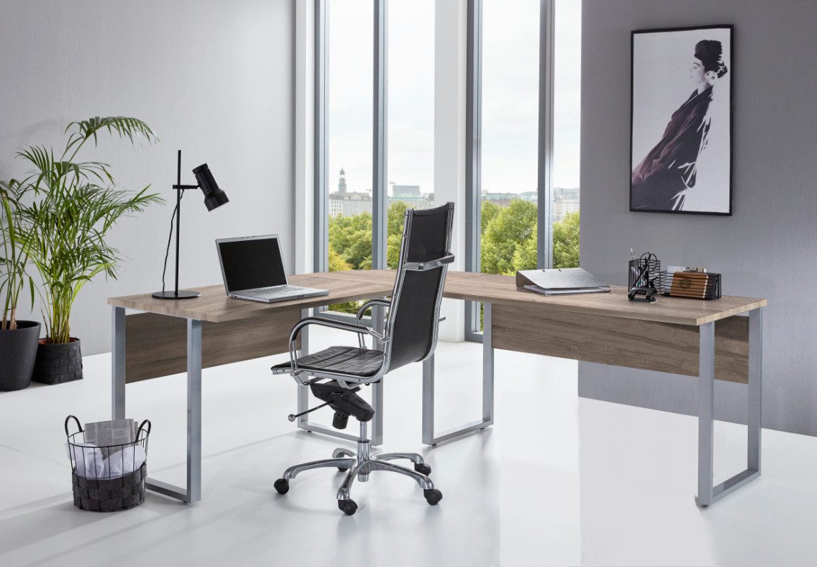 BMG Möbel Eckschreibtisch Office Edition, Schreibtisch spiegelverkehrt link günstig online kaufen