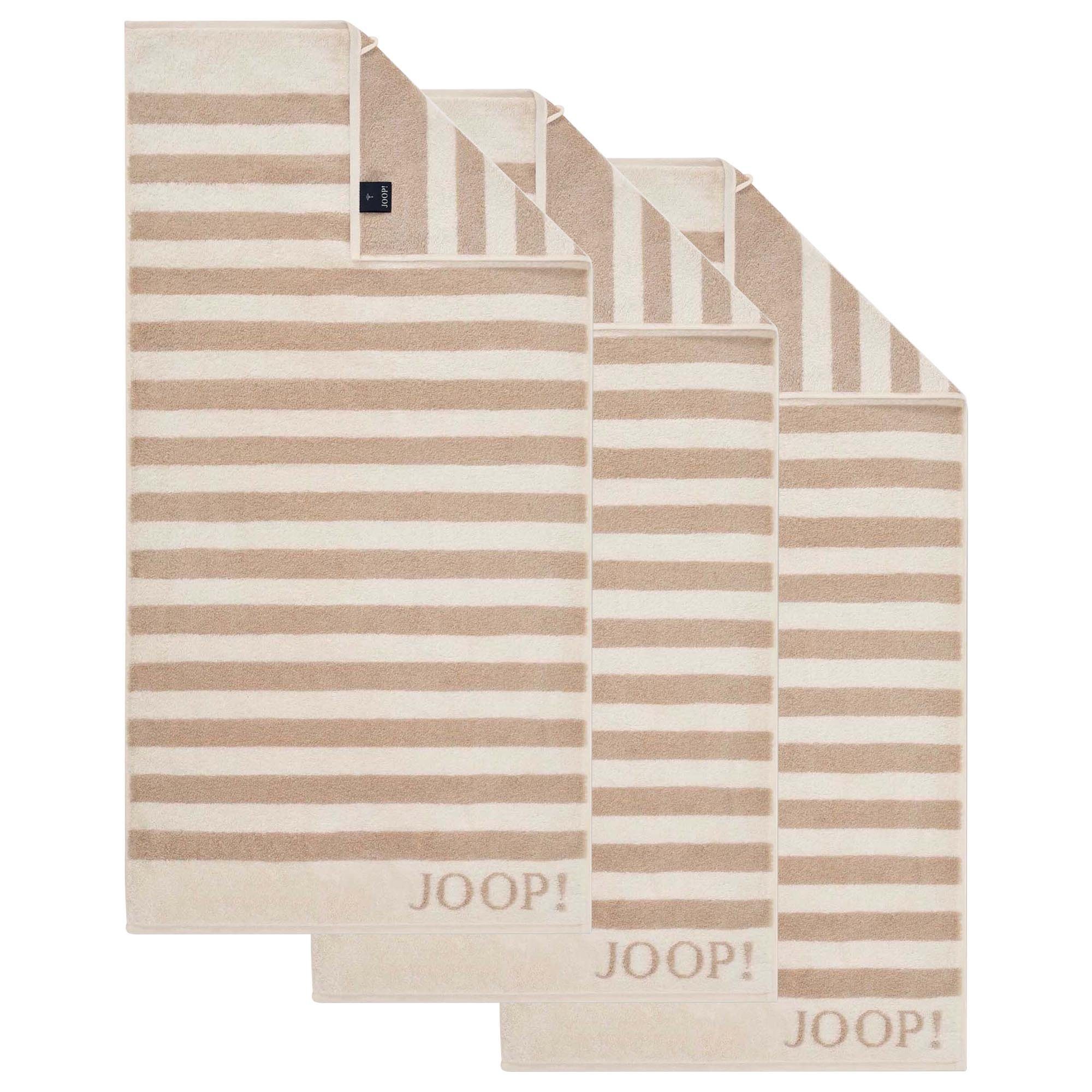 Joop! Handtuch HHandtuch, 3er Pack - Classic Stripes, 50x100 cm, Frottier (3-St) Creme