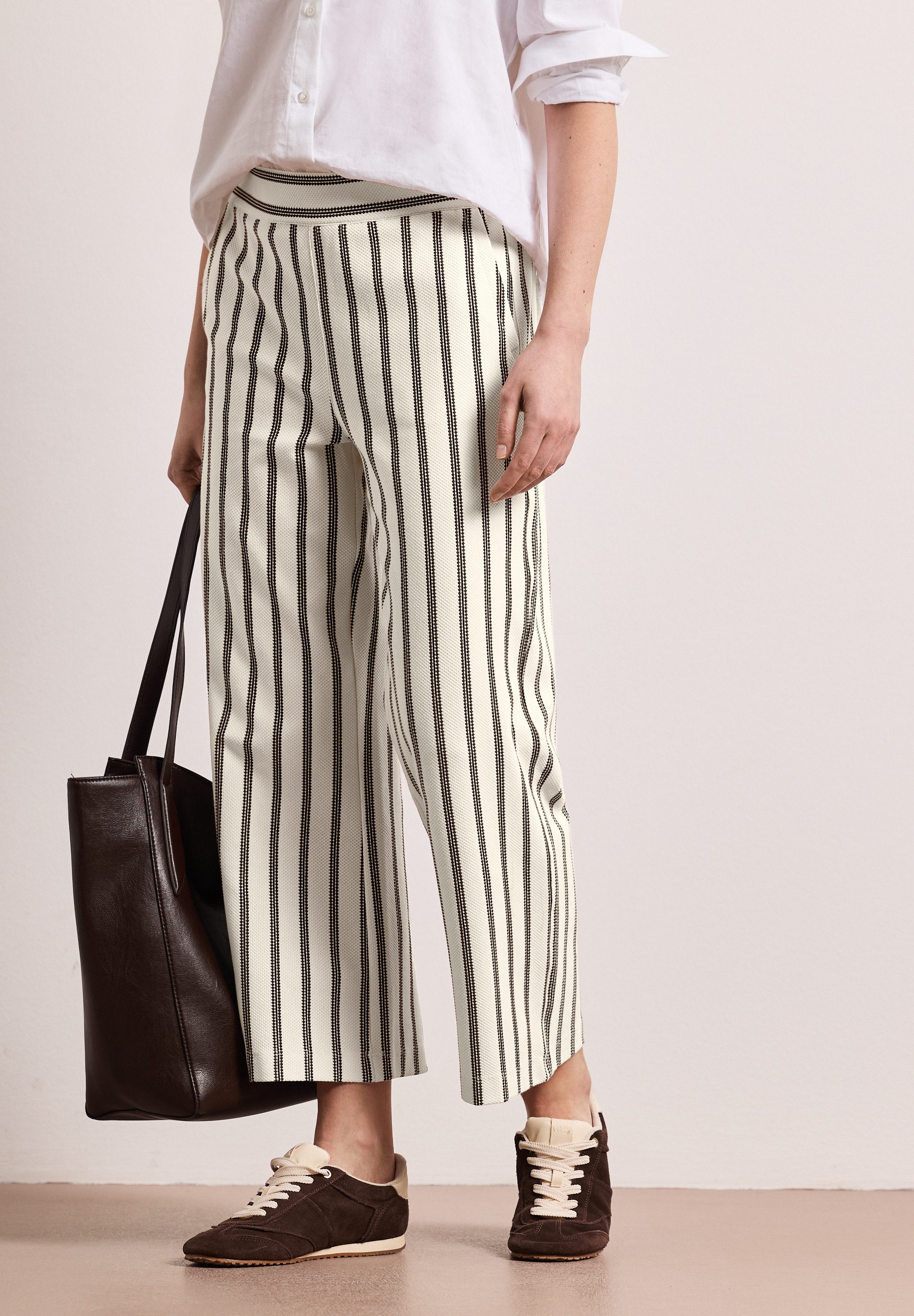 STREET ONE Jerseyhose im Streifendesign