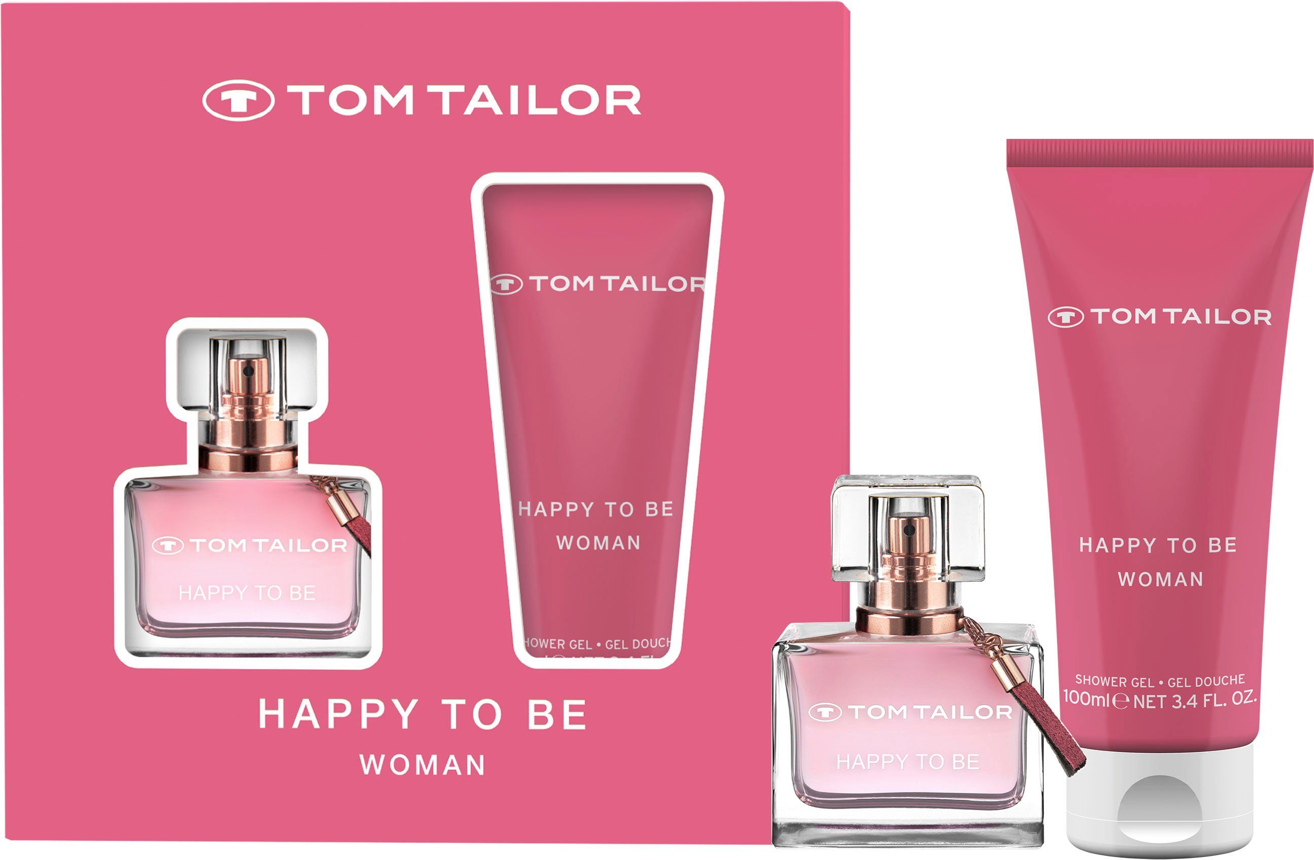 EdT, Parfum Parfum, to 2-tlg., Showergel, TOM TAILOR be, her Eau Geschenkset Happy for de