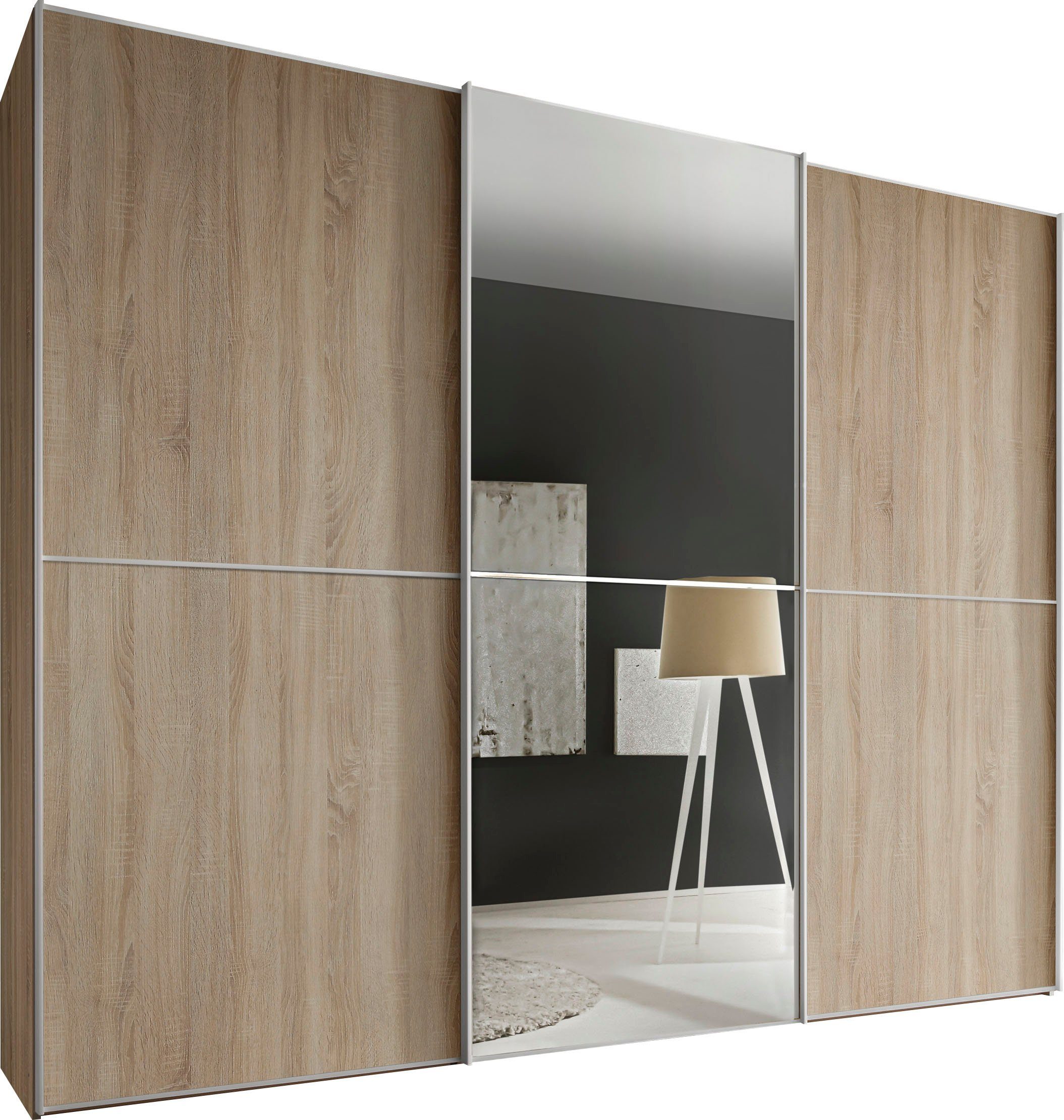 STAUD Schwebetürenschrank Sinfonie Plus, edles Design in hochwertiger Qualität, Made in Germany Mit Spiegeltüre und vier verschiedenen Ausstattungsvarianten