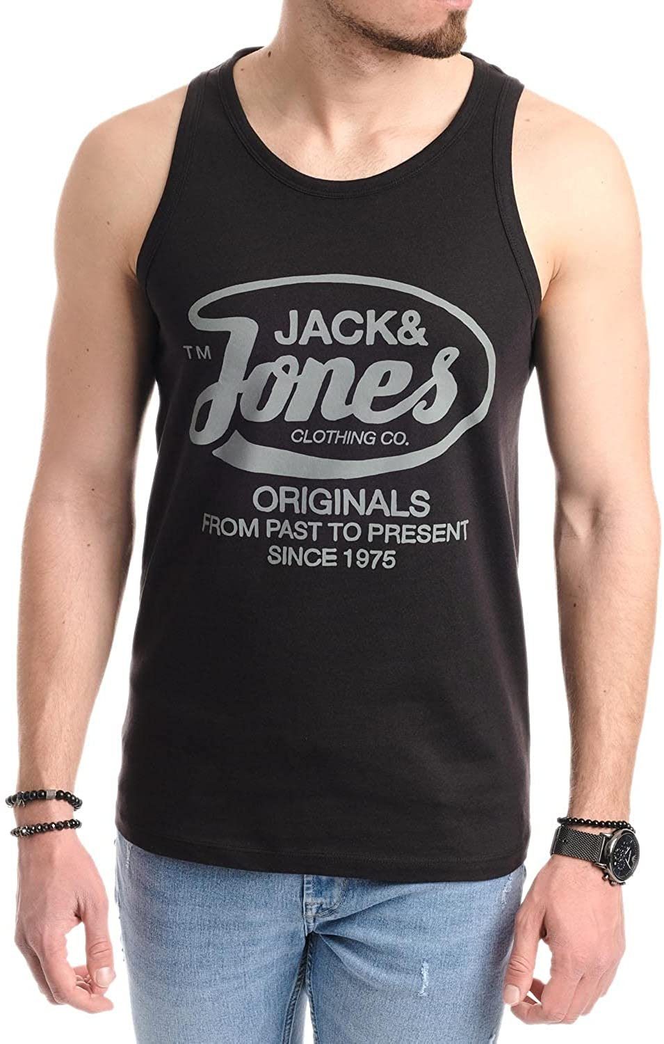 Jones Tanktop Jack unifarbe Black-OPT15 & in