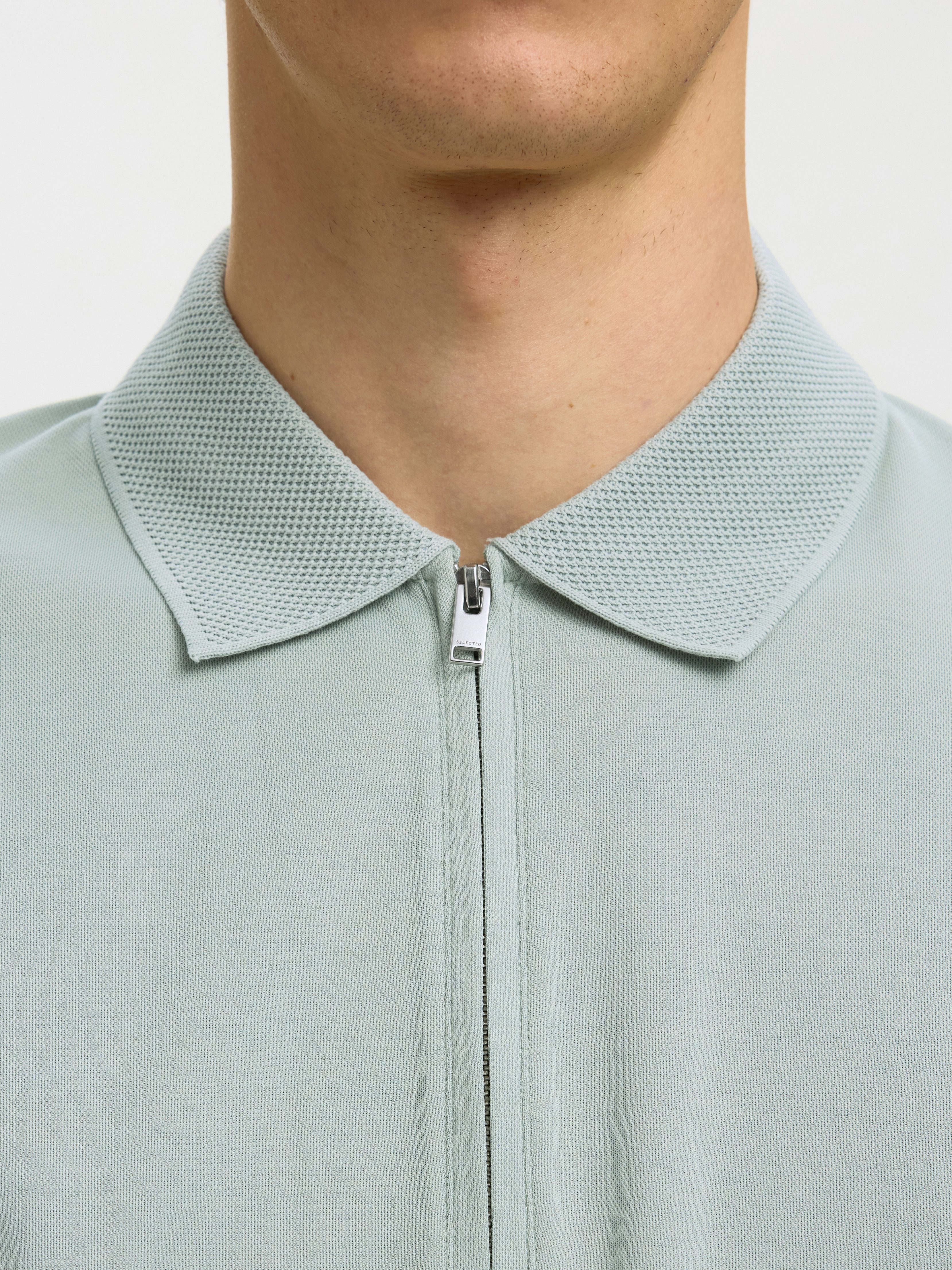 Selected Poloshirt SLHFAVE ZIP SS POLO NOOS Baumwollmischung, regular fit günstig online kaufen