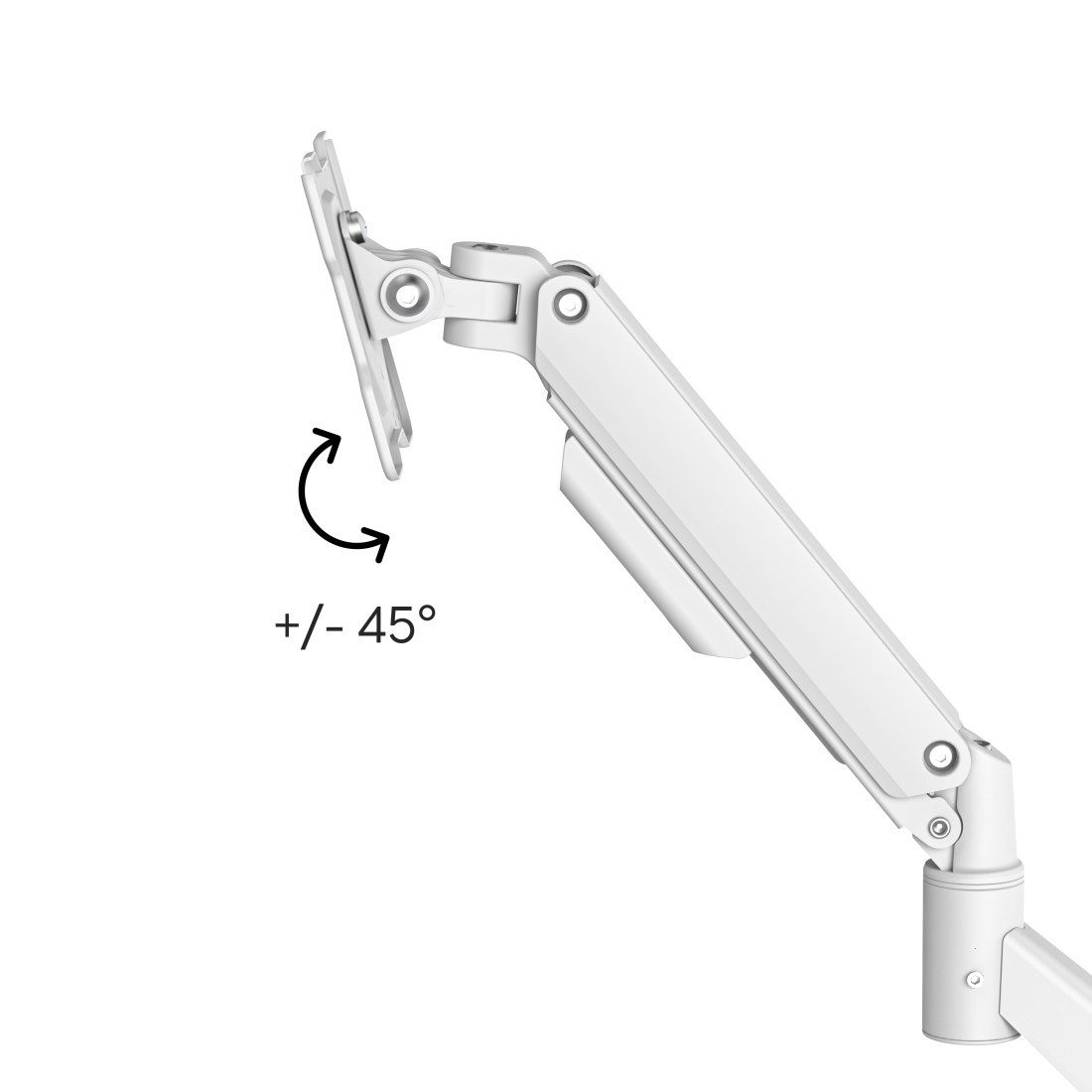 Hama Monitor-Halterung Monitorhalterung höhenverstellbar für 17 bis 35 Zoll Monitore, (bis 35 Zoll, Gasfeder, 360° Rotation, Kabelmanagement, VESA, Klemmmontage)