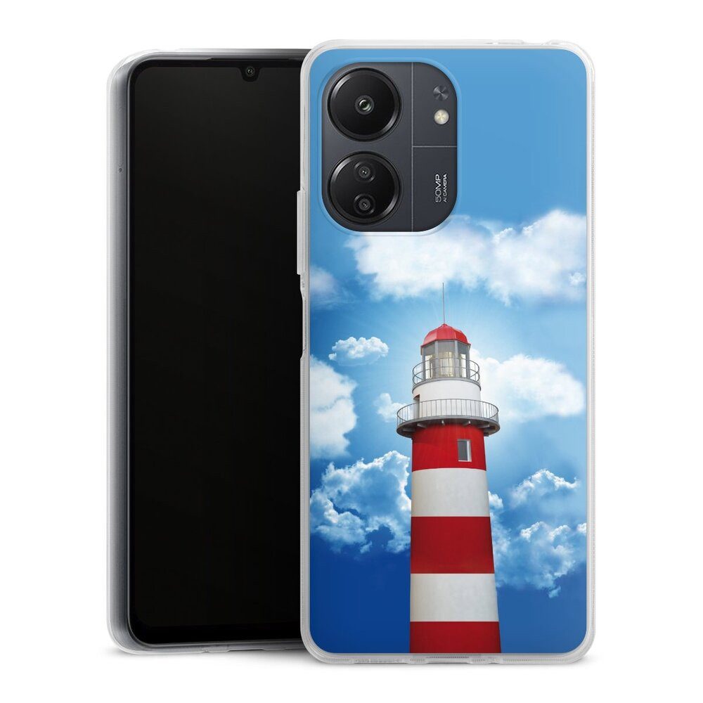 DeinDesign Handyhülle Leuchtturm Wolke Himmel Leuchtturm, Xiaomi Redmi 13C 4G Silikon Hülle Bumper Case Handy Schutzhülle